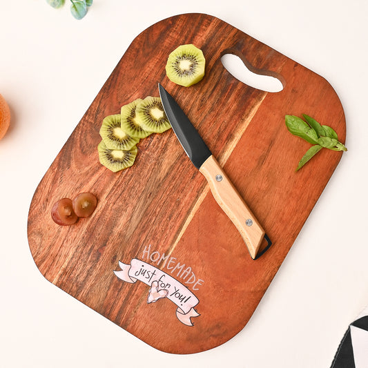 Wooden Chopping Board with Round Borders