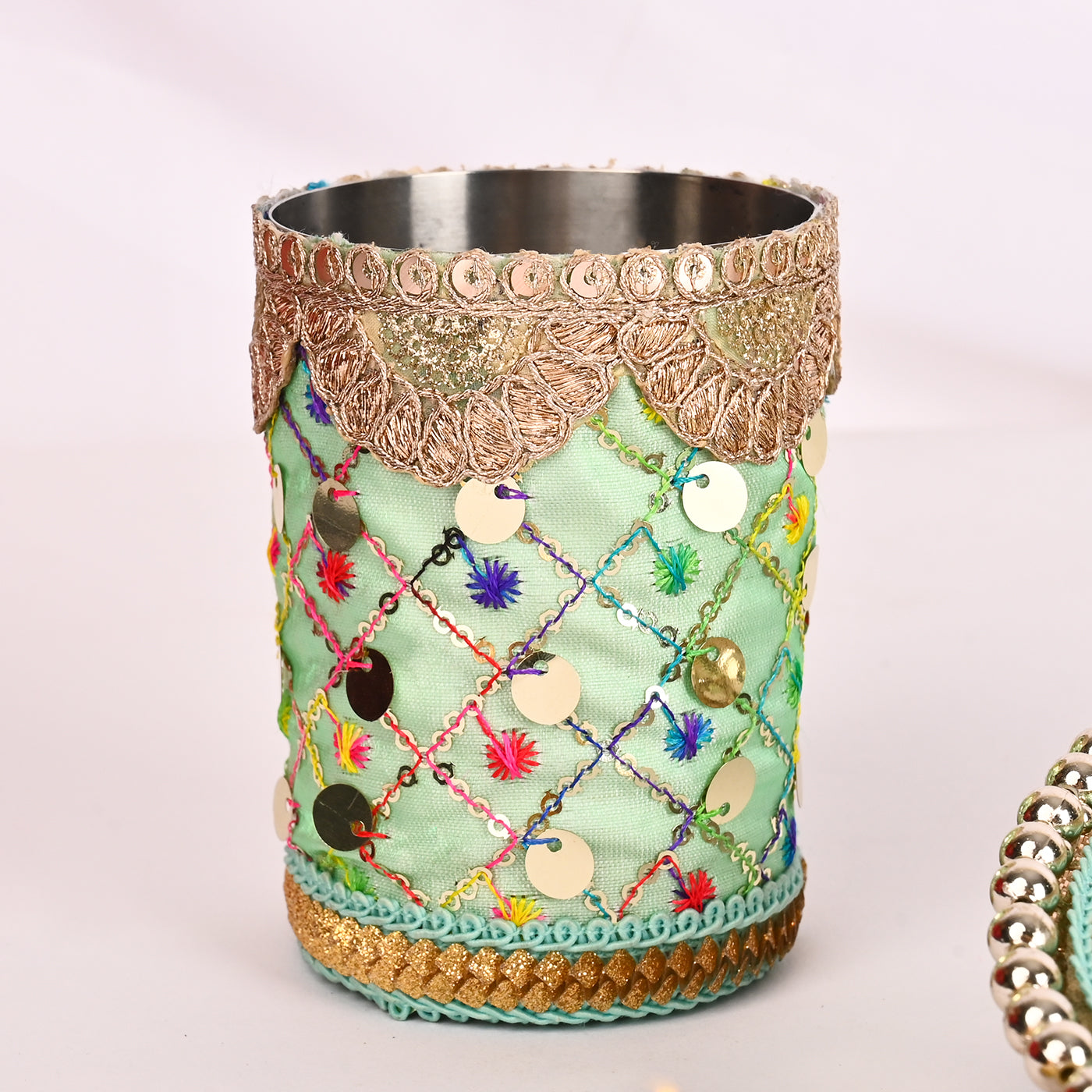 Karwa Chauth Thali Set - Green