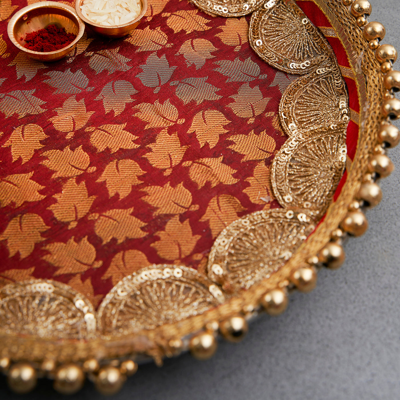 Pooja Thali with Roli, Chawal.