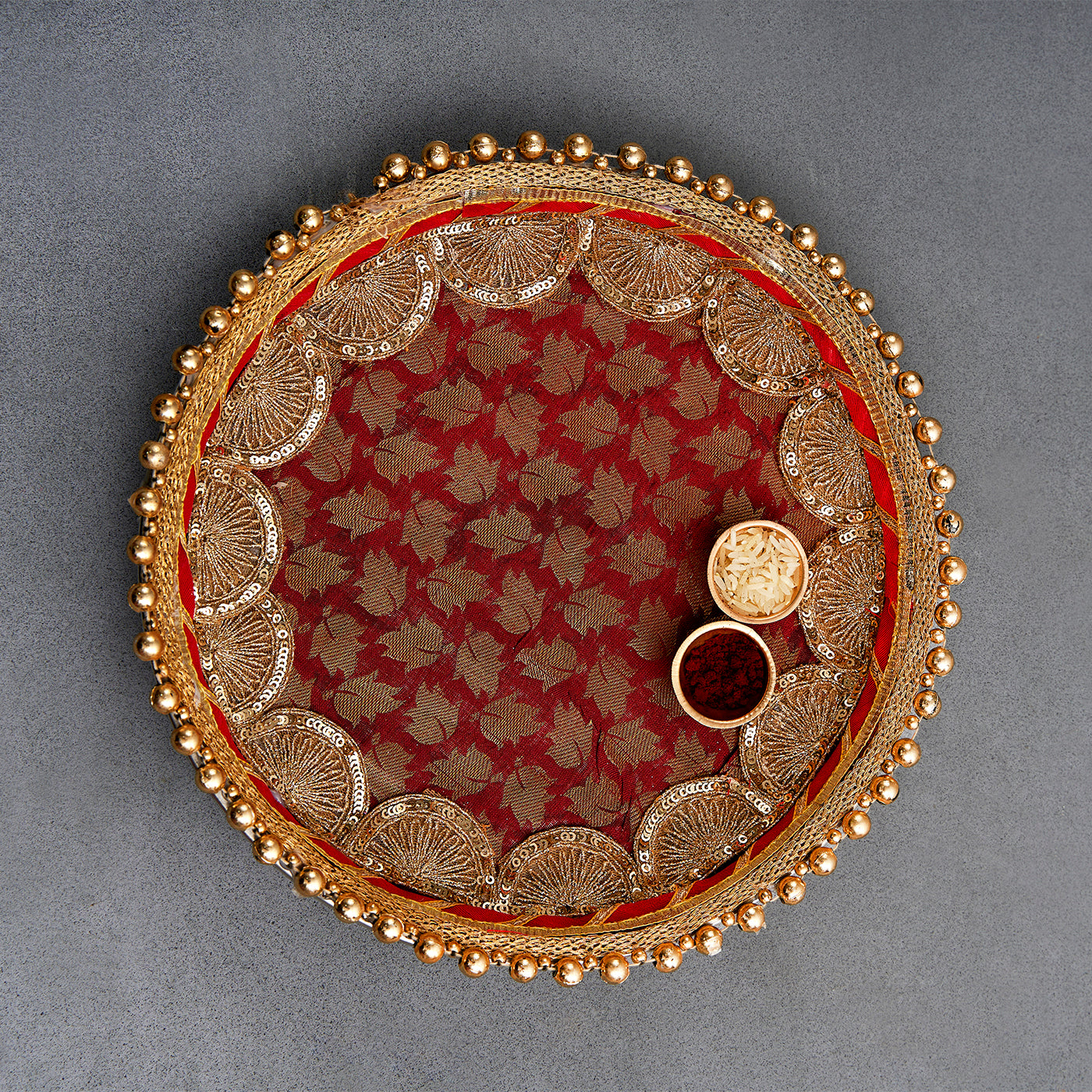 Pooja Thali with Roli, Chawal.