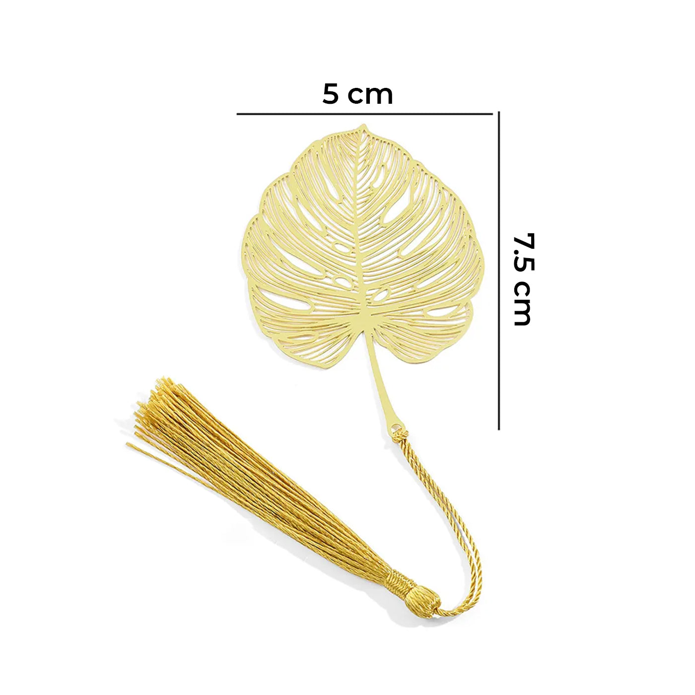 Brass Bookmarks Handcrafted Leaf Design Gold Bookmark with Tassel Gift for Teachers, Readers , Book Lovers, Student