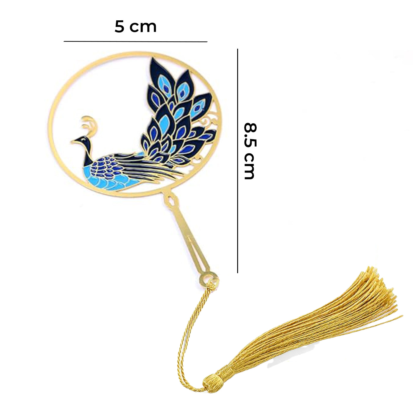 Brass Bookmarks Handcrafted Peacock Design Multicolor Bookmark with Tassel Gift for Teachers, Readers , Book Lovers, Student