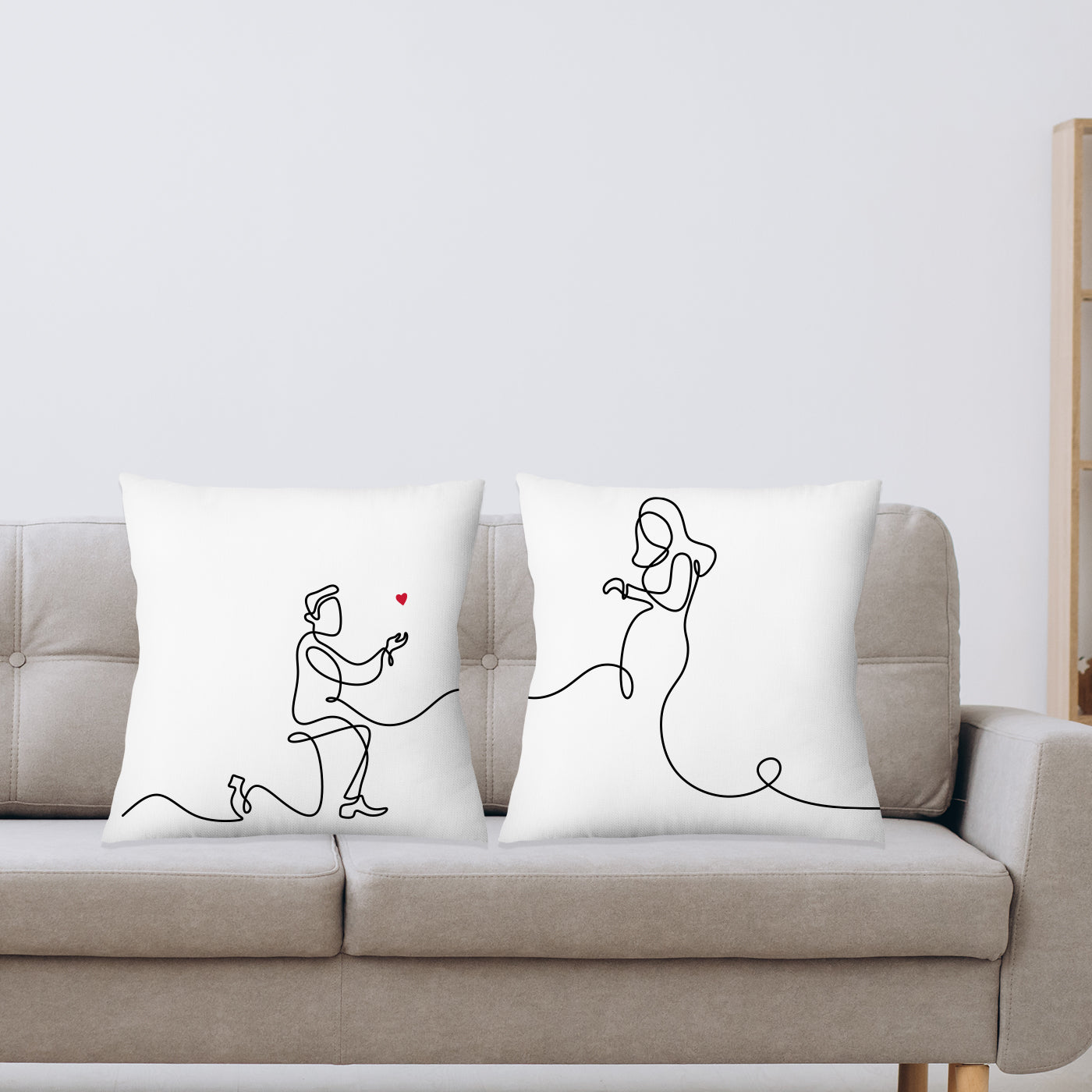 Set of 2 Printed Cushion Special Unique Birthday, Wedding, Anniversary Gifts