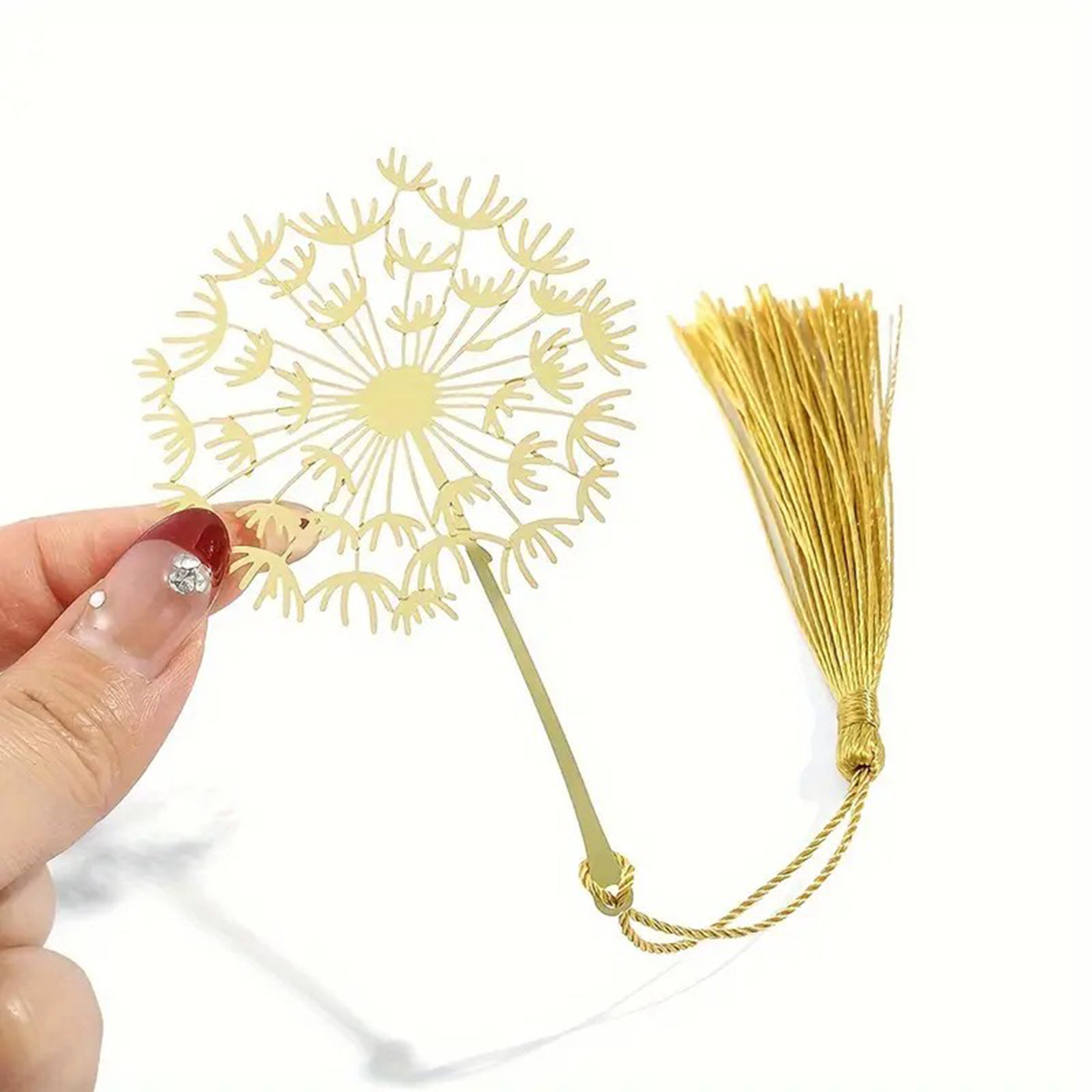 Brass Bookmarks Handcrafted Flower Design Gold Bookmark with Tassel Gift for Teachers, Readers , Book Lovers, Student