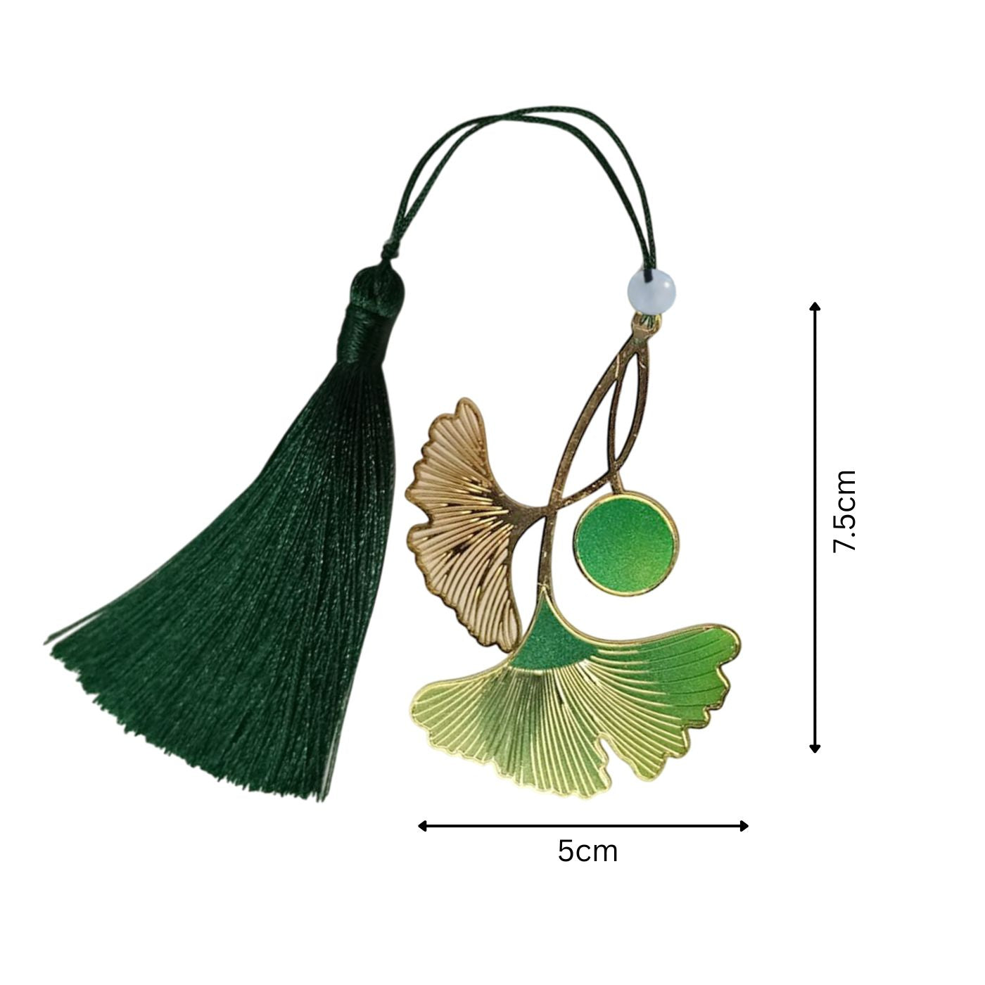 Brass Bookmarks Handcrafted Flower Design Green Bookmark with Tassel Gift for Teachers, Readers , Book Lovers, Student