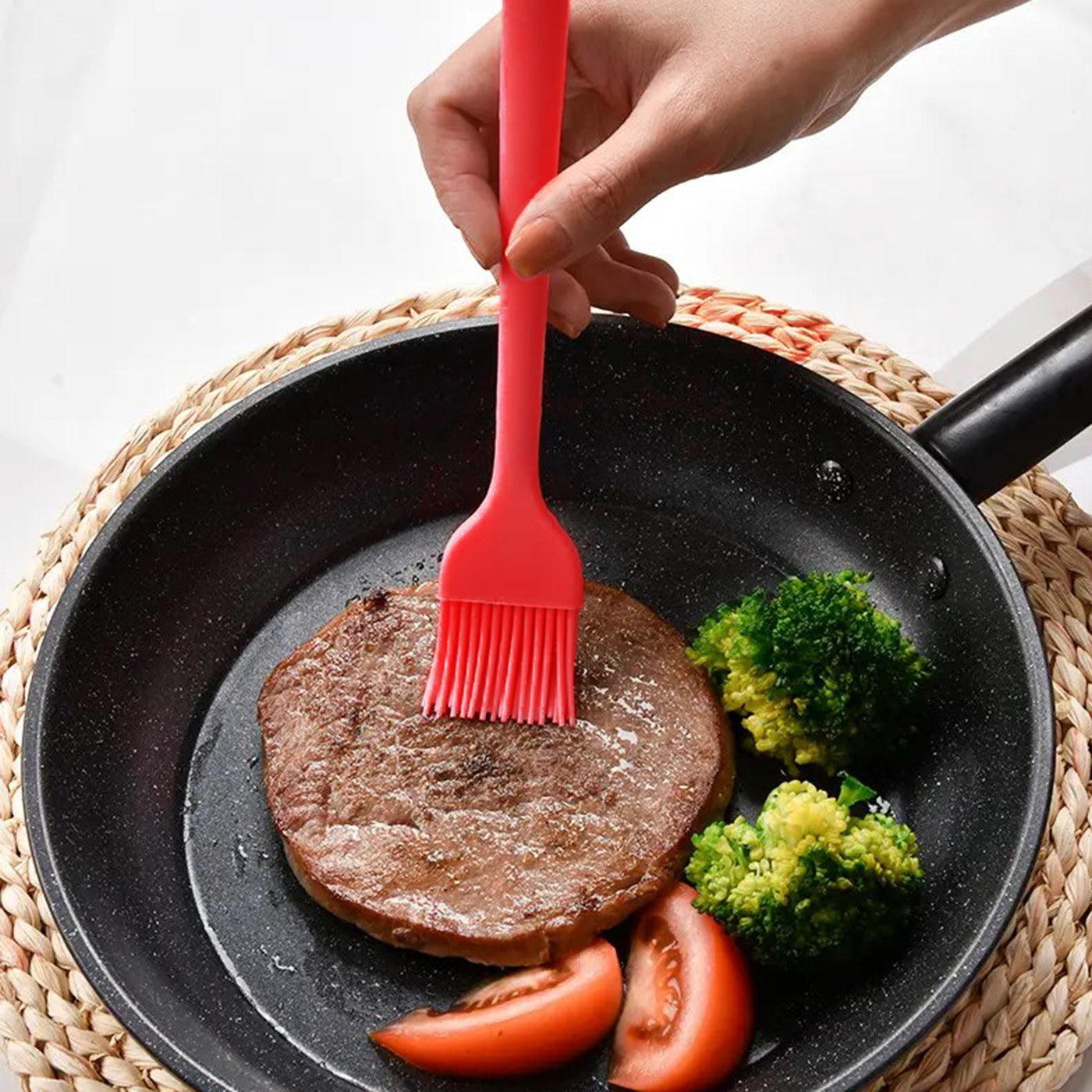 Silicone Spatula Set of 5 | Heat-Resistant, Non-Stick & BPA-Free | Flexible & Durable Kitchen Utensils for Cooking, Baking & Mixing (Red)