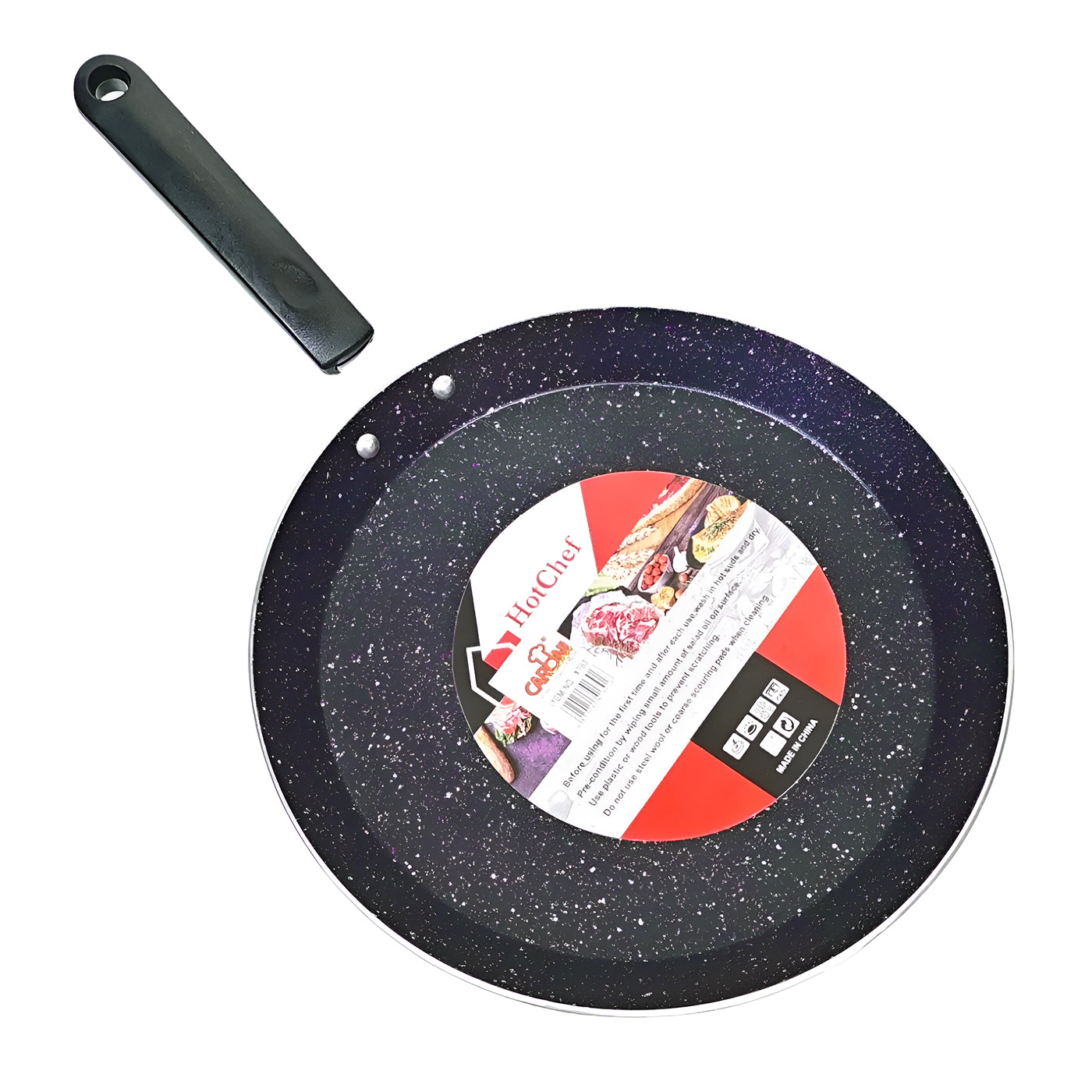 Non-Stick Fry Pan | Gas & Induction Compatible | Scratch Resistant | Sturdy Handles | Frying Pan Induction Base | Non-Stick Cookware (Black)