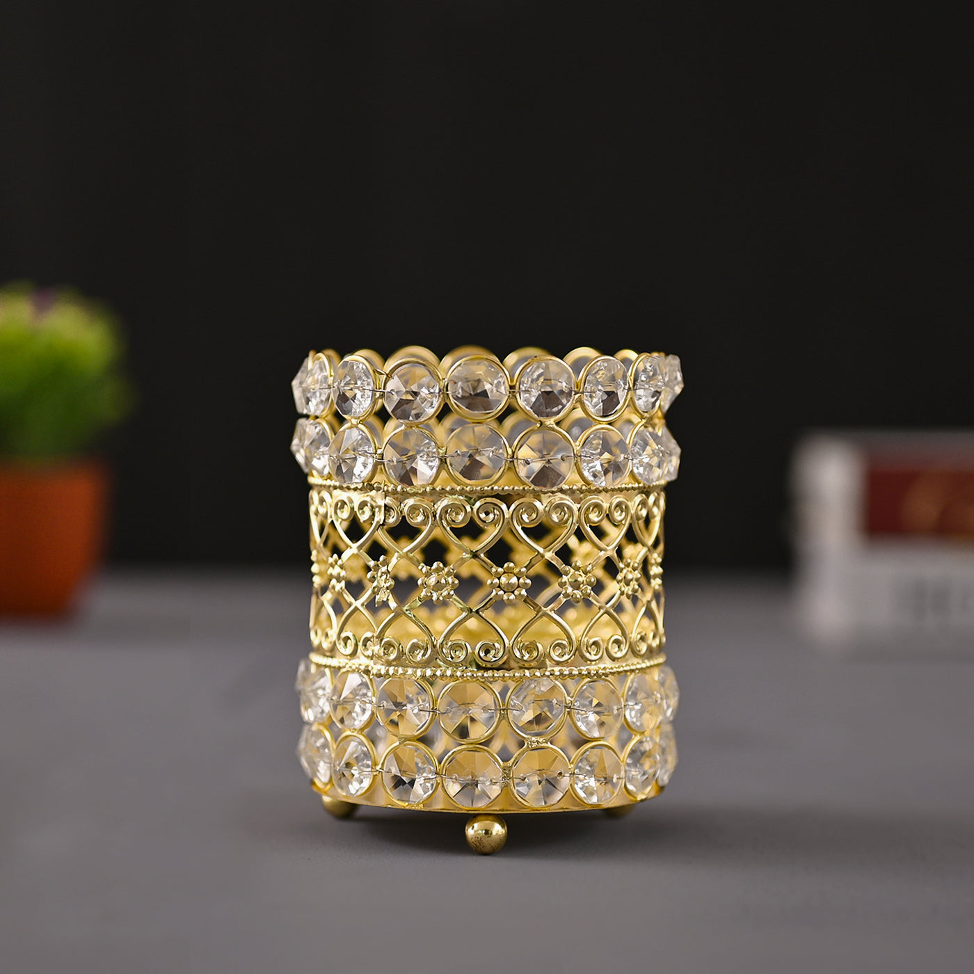 Crystal Band Tea-Light Holder