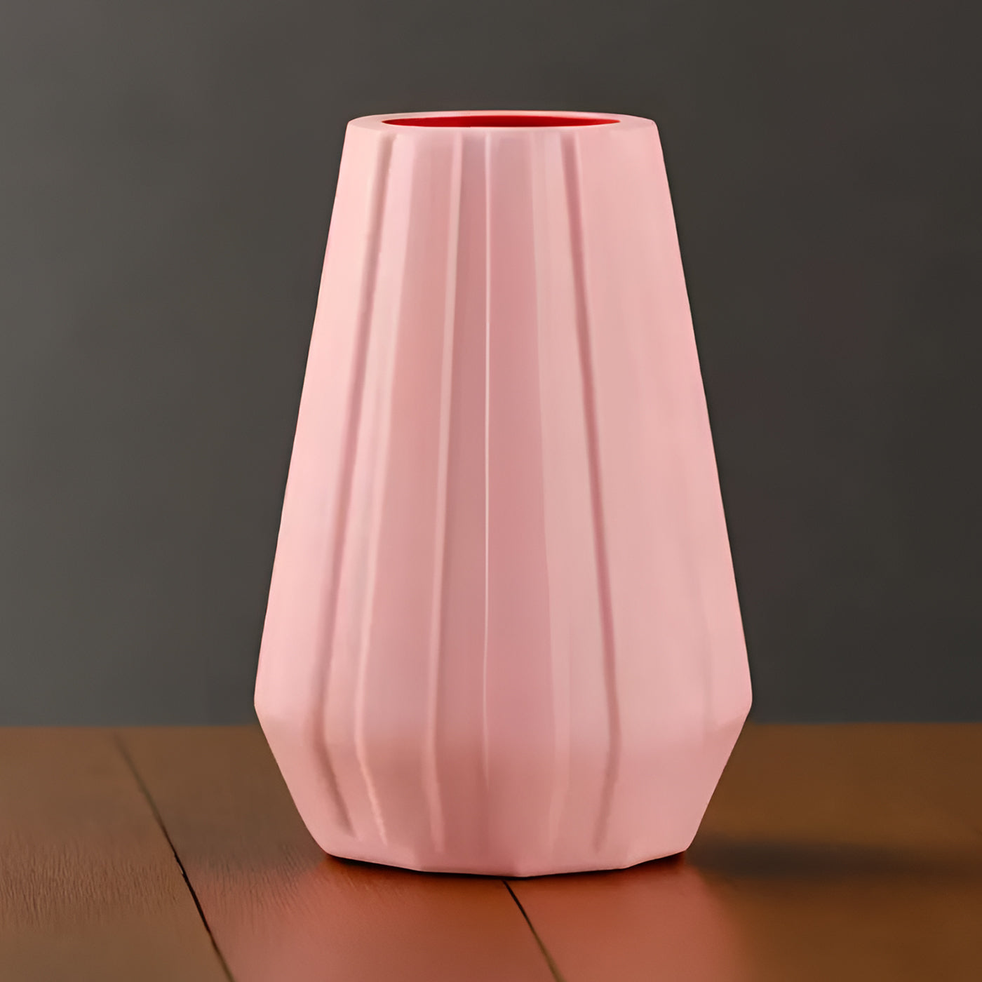 Plastic Flower Vases for Home Decor, Bedroom, Centrepiece Living Room, Office Decoration (Light Pink)
