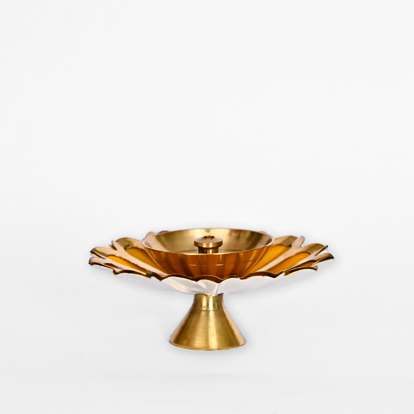 Lotus Shaped Brass Diya for Home decoration / Office decoration (Set of 2)