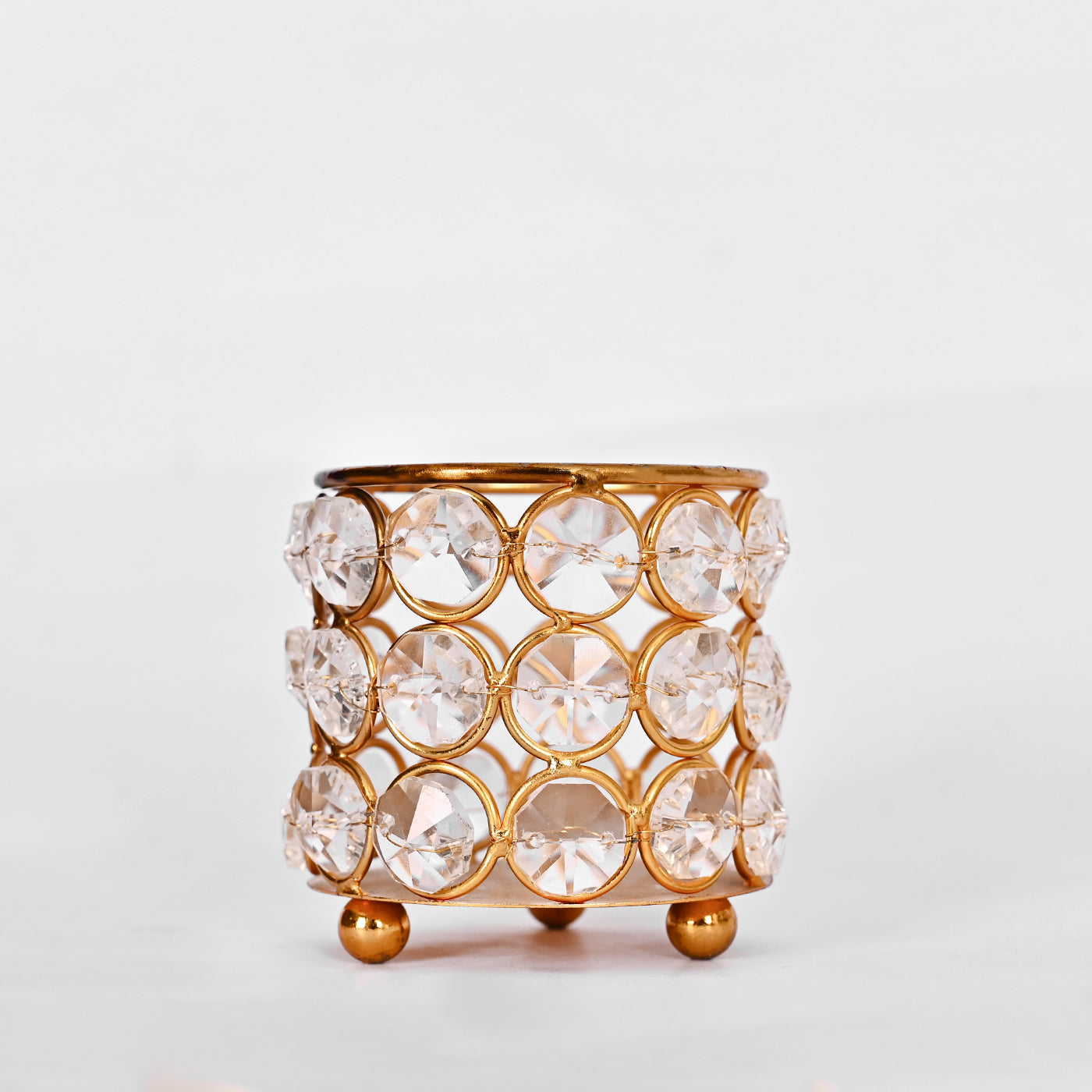 Glimmering Crystal Tea-Light Holder