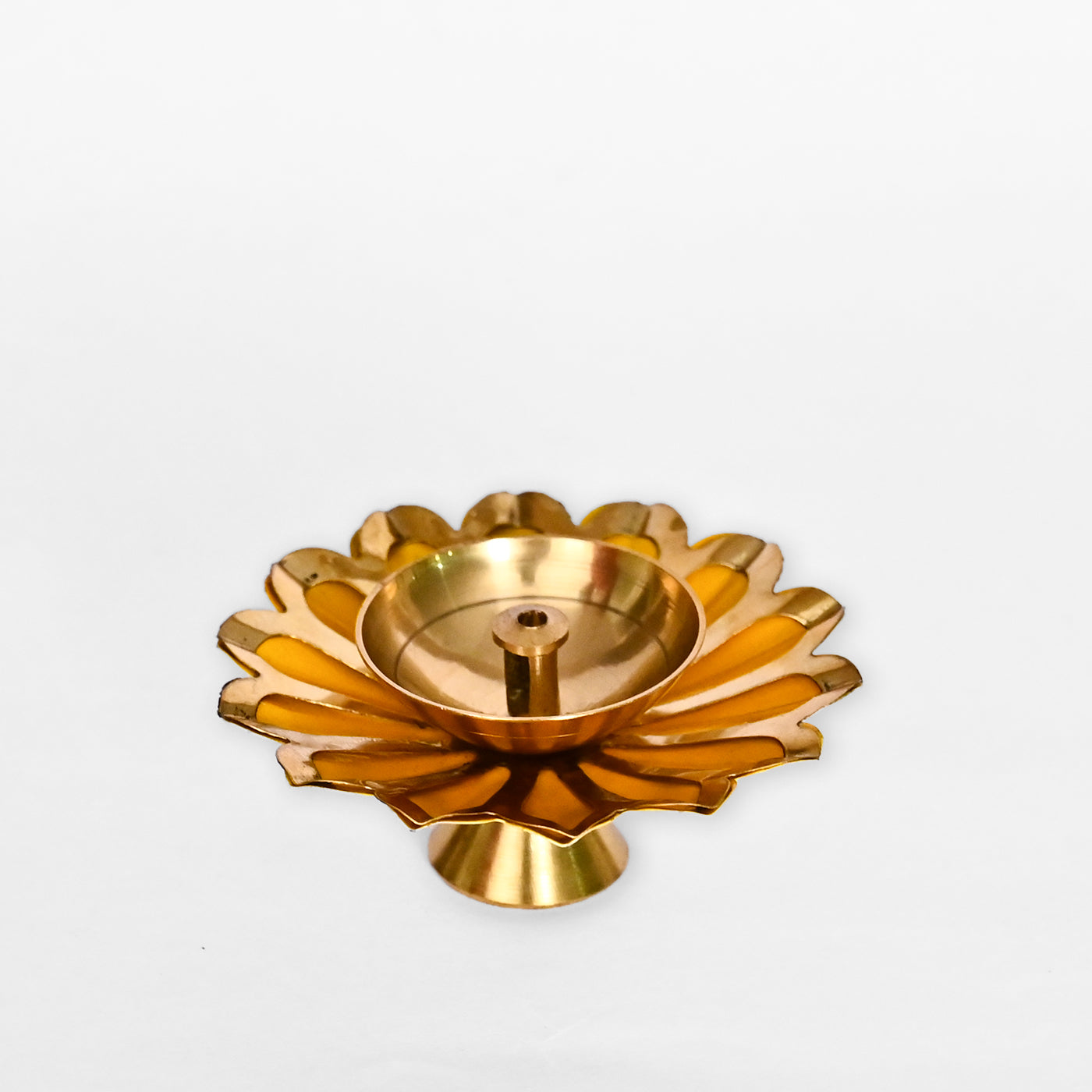 Lotus Shaped Brass Diya for Home decoration / Office decoration (Set of 2)