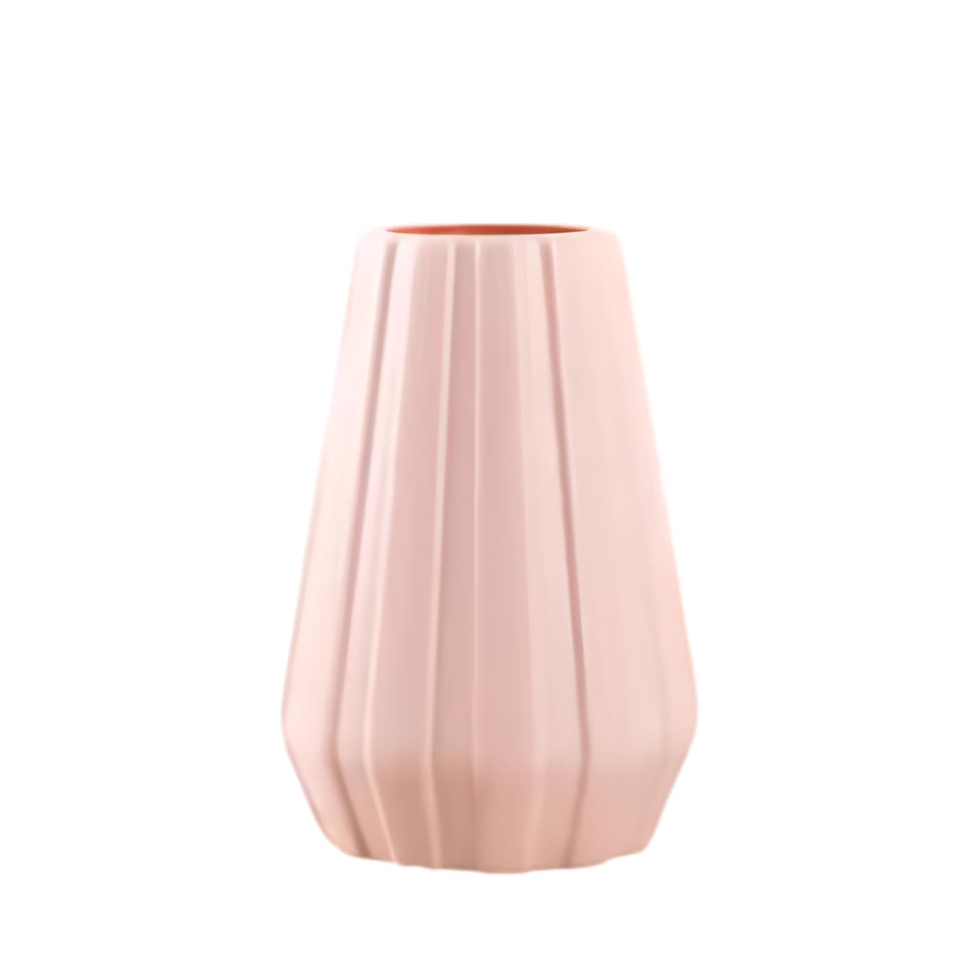 Plastic Flower Vases for Home Decor, Bedroom, Centrepiece Living Room, Office Decoration (Light Pink)