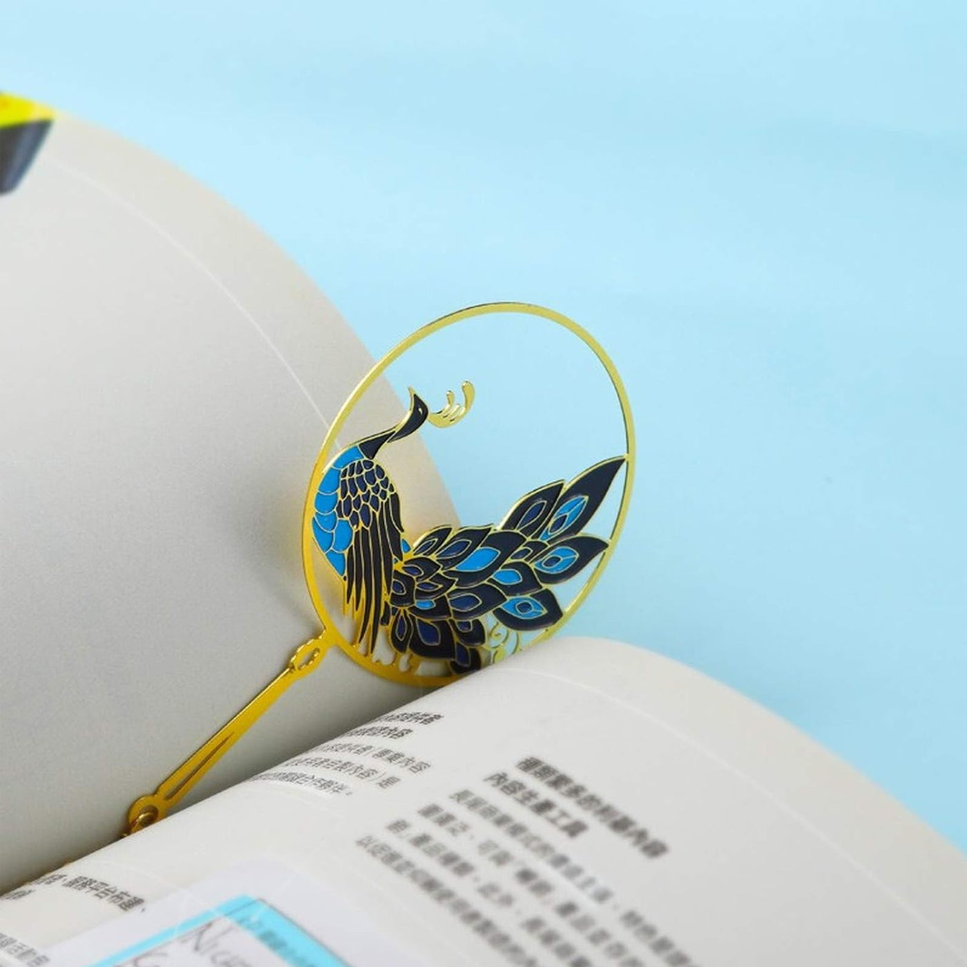 Brass Bookmarks Handcrafted Peacock Design Multicolor Bookmark with Tassel Gift for Teachers, Readers , Book Lovers, Student