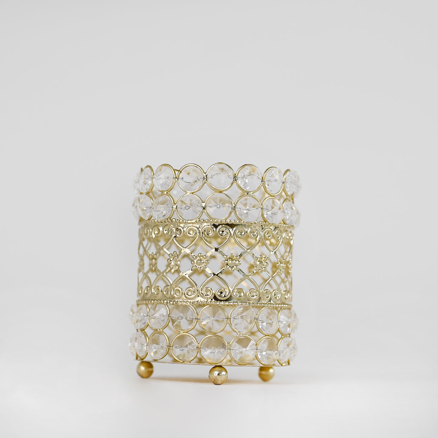 Crystal Band Tea-Light Holder