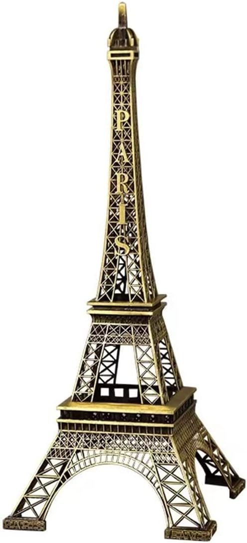 Gold Metal Paris Eiffel Tower Famous Landmark Building Metal Statue