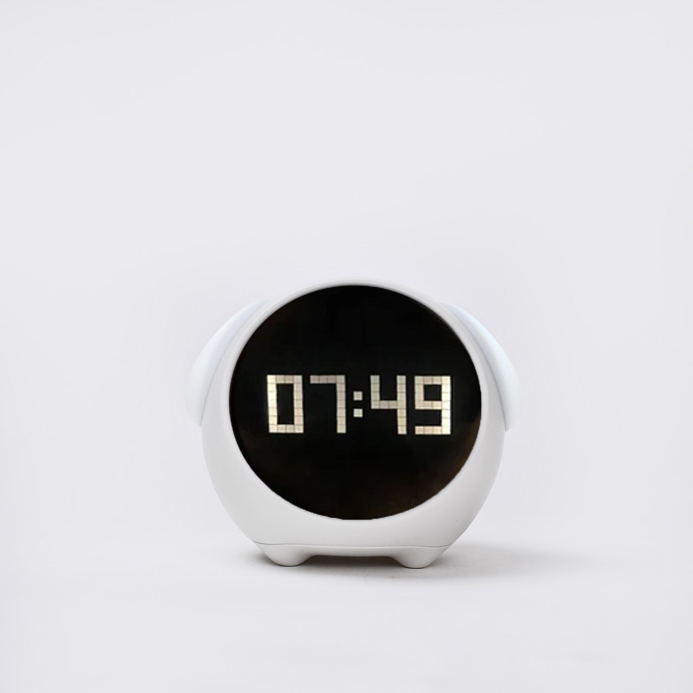 Cute Digital Emoticon Alarm Clock for kids & gifting purposes- White