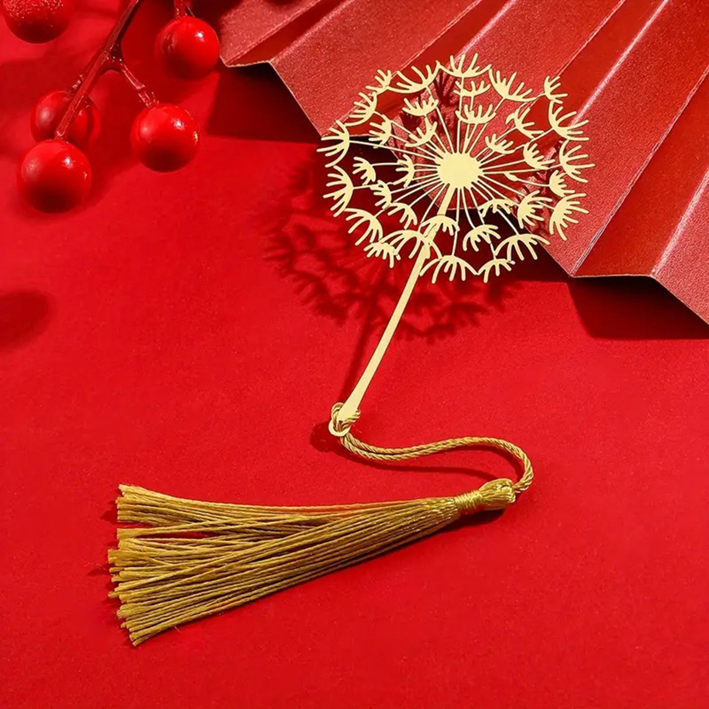 Brass Bookmarks Handcrafted Flower Design Gold Bookmark with Tassel Gift for Teachers, Readers , Book Lovers, Student
