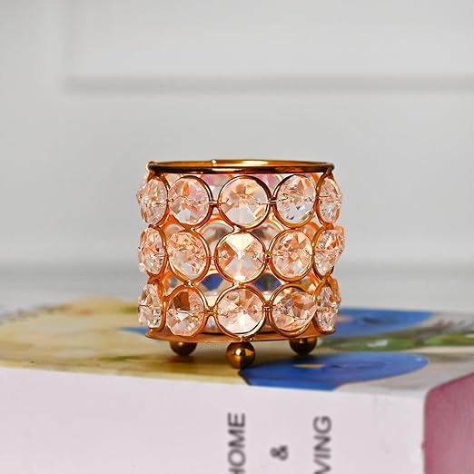 Glimmering Crystal Tea-Light Holder(Set of 4)