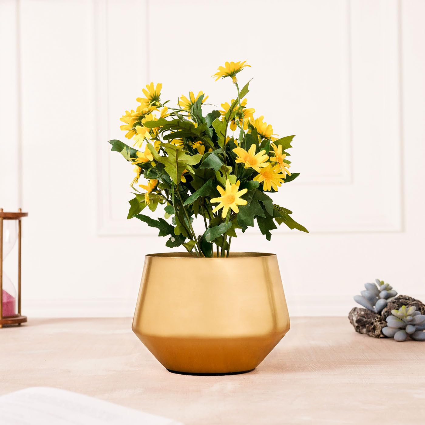 Metal Planter for Home & Office Decor