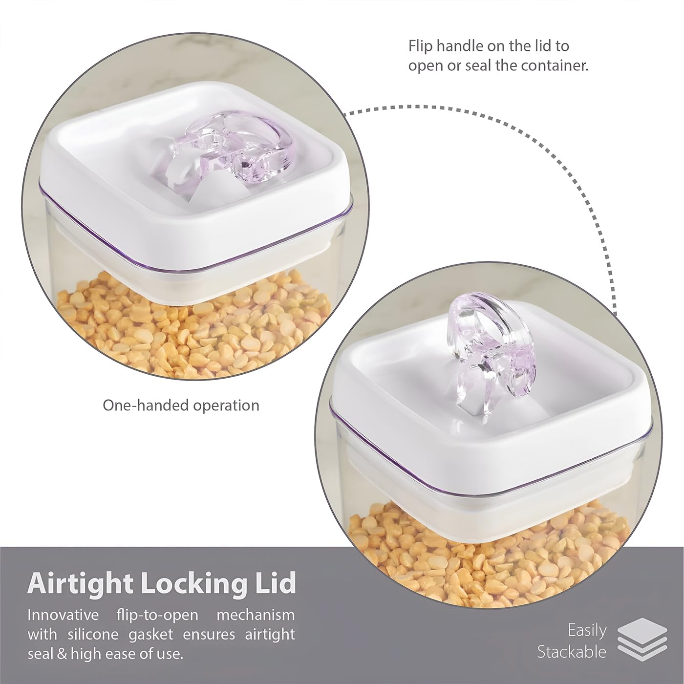 Airtight Food Storage Container With Flip-Tite Lid | Leak Proof, BPA Free Plastic Container For Kitchen (Small)