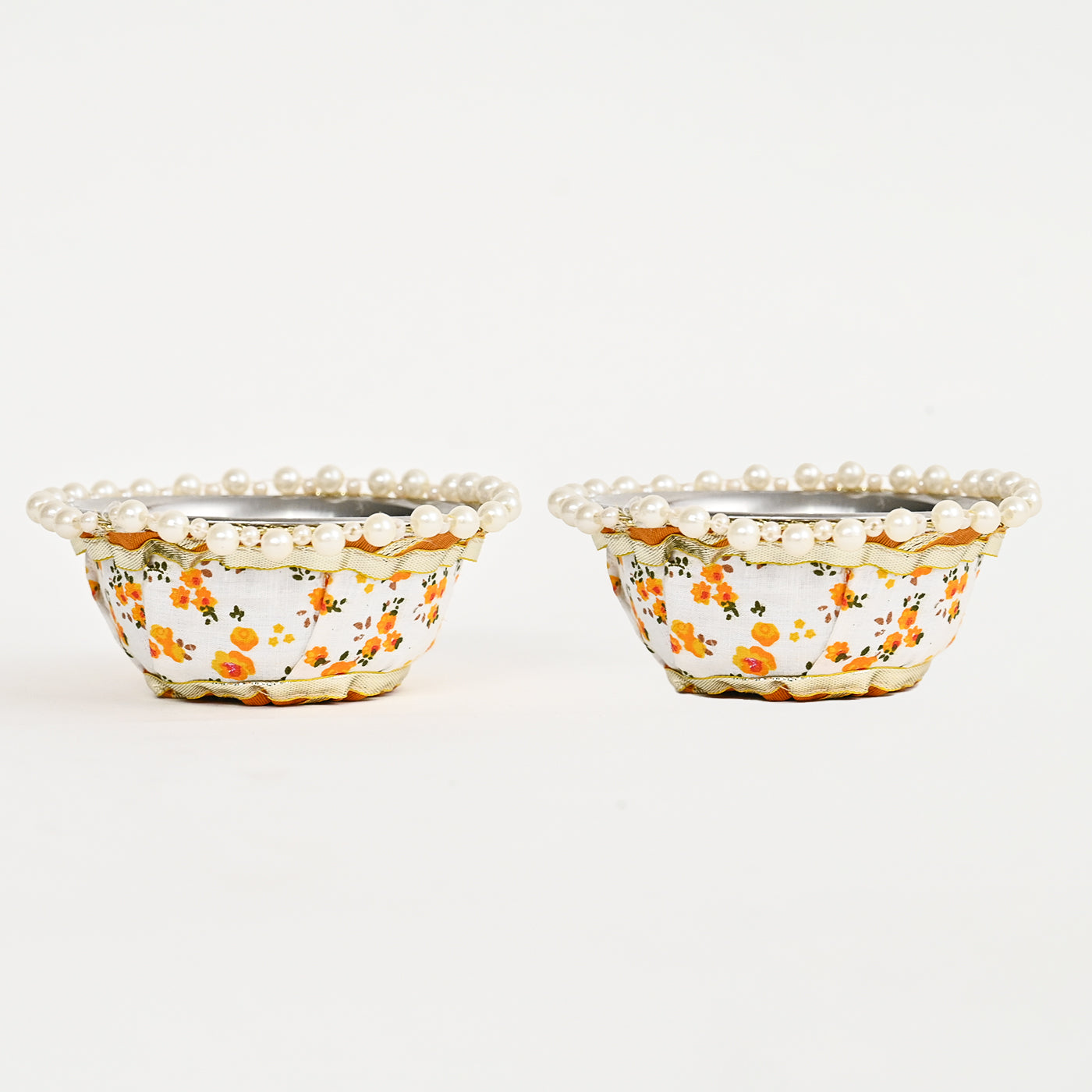 Floral Haldi Platter Small -Yellow