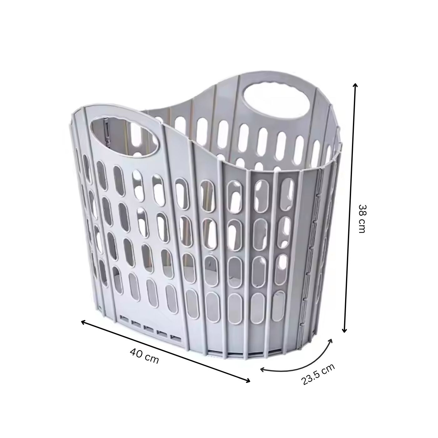 Plastic Foldable Laundry Basket for Clothes with Handle | Laundry Bag for Bathroom | Washing Clothes Storage Basket | Toy Storage Basket