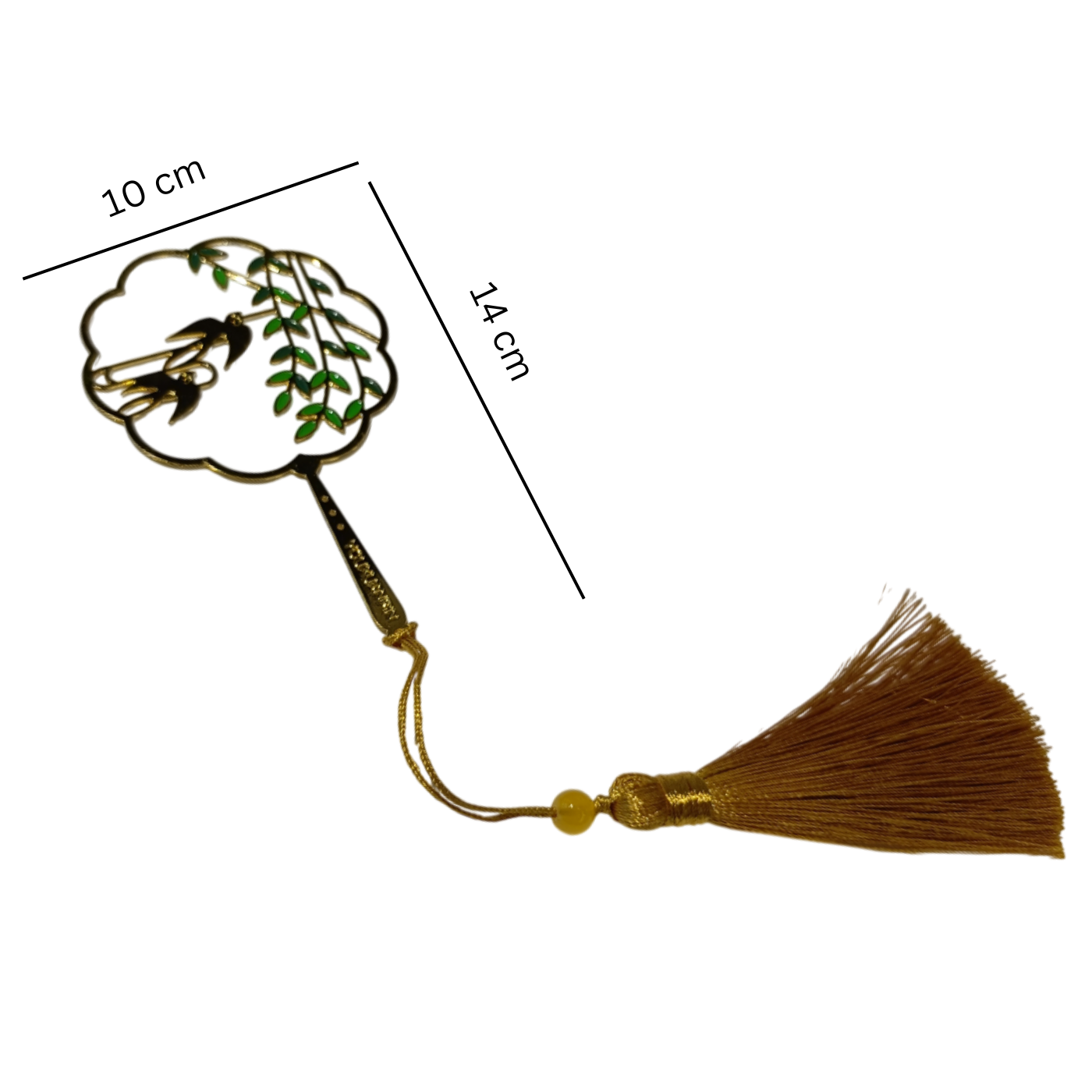 Brass Bookmarks Handcrafted Leaves & Bird Design Multicolor Bookmark with Tassel Gift for Teachers, Readers , Book Lovers, Student
