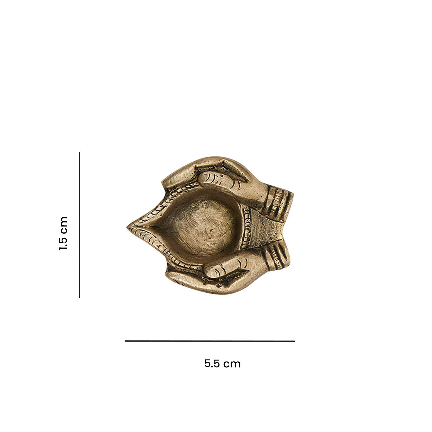 Brass Hand Shaped Diya Set