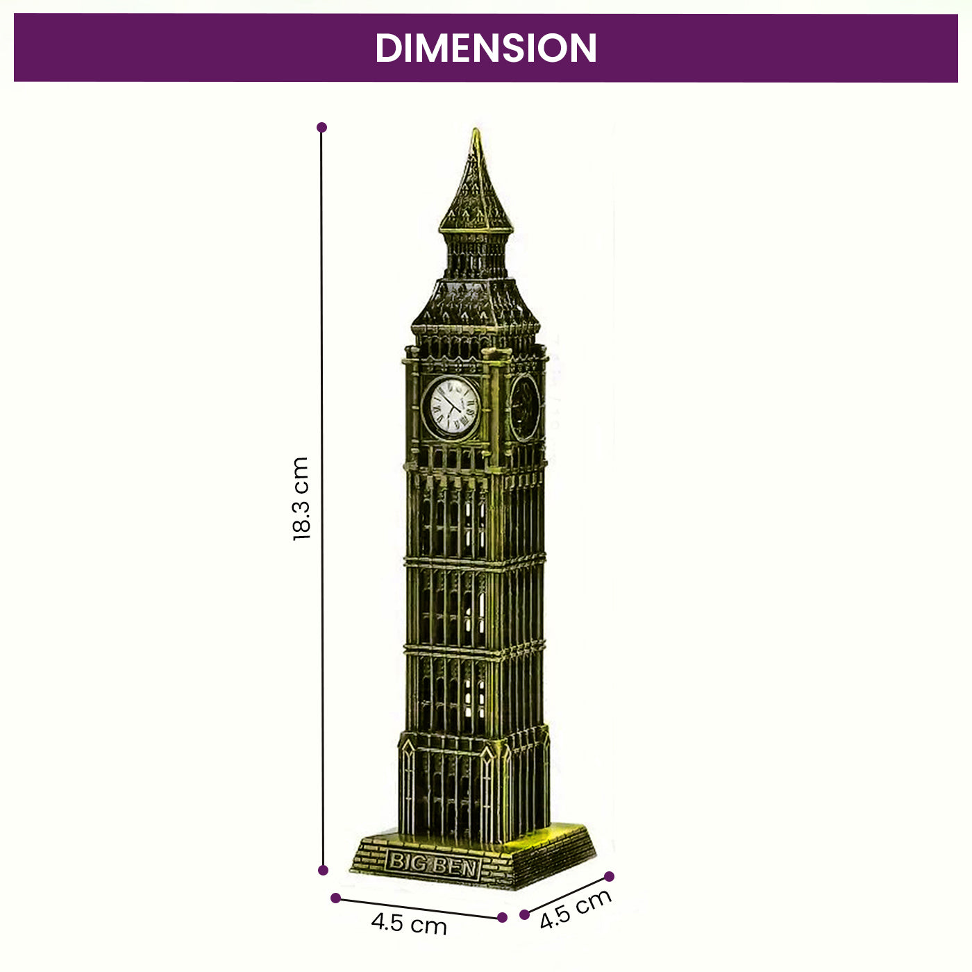 Metal The Big Ben Statue for Home Decor