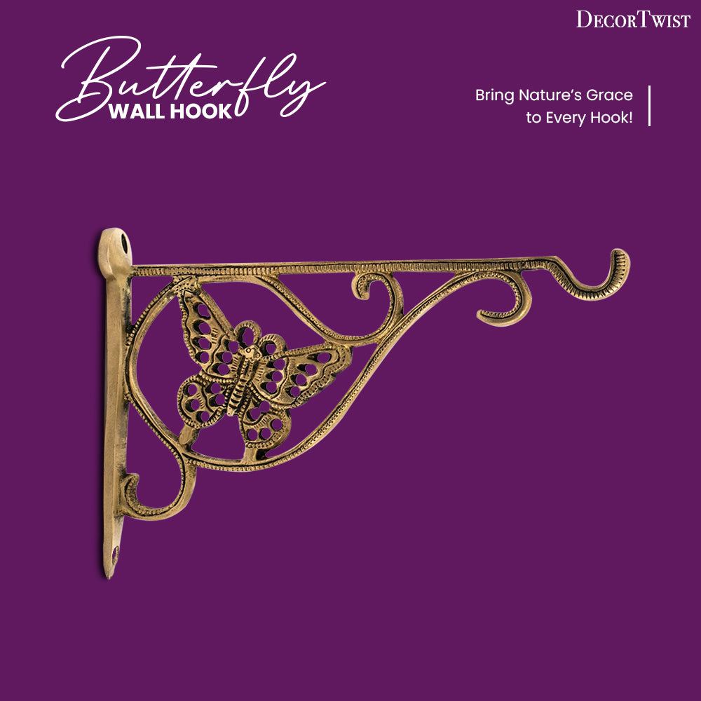 Brass Butterfly Wall Hook