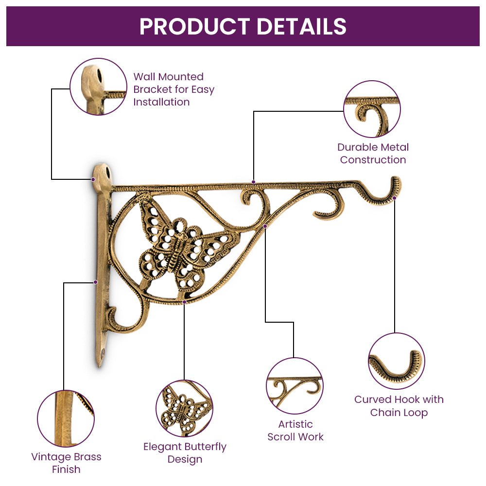 Brass Butterfly Wall Hook