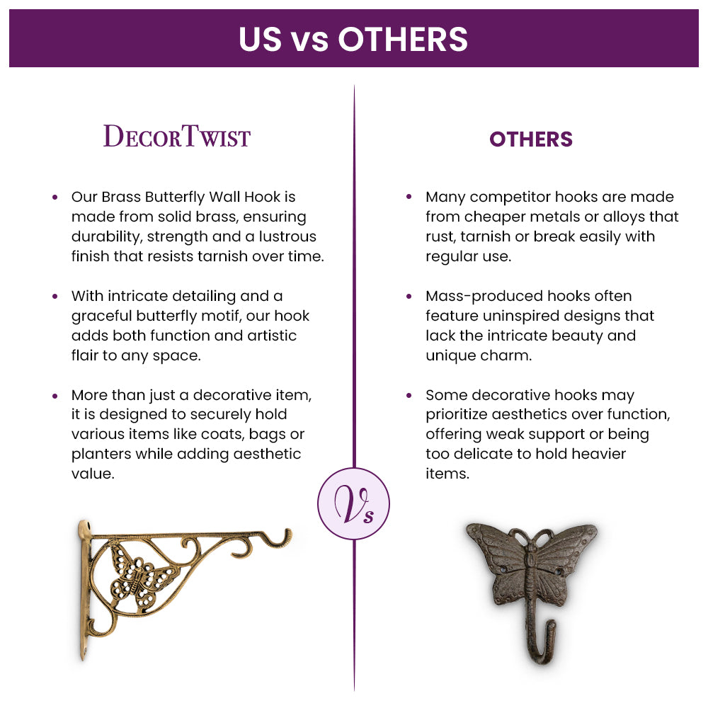 Brass Butterfly Wall Hook
