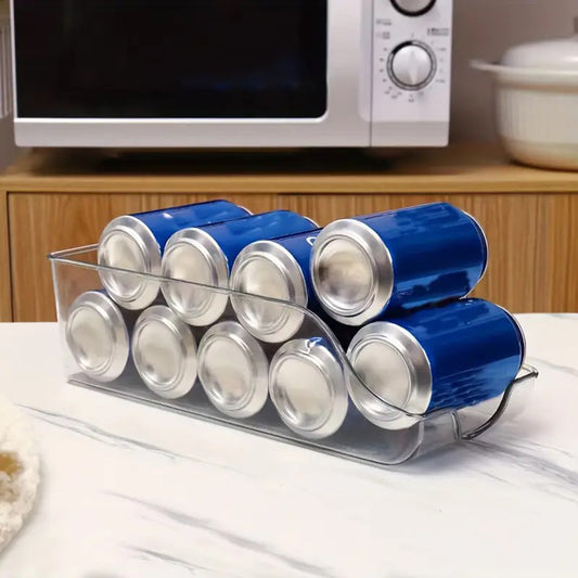 Fridge Storage Containers Soda Can Organizer Bins for Drinks & Beverages Multipurpose for Fruits, Vegetables, & Kitchen Countertops