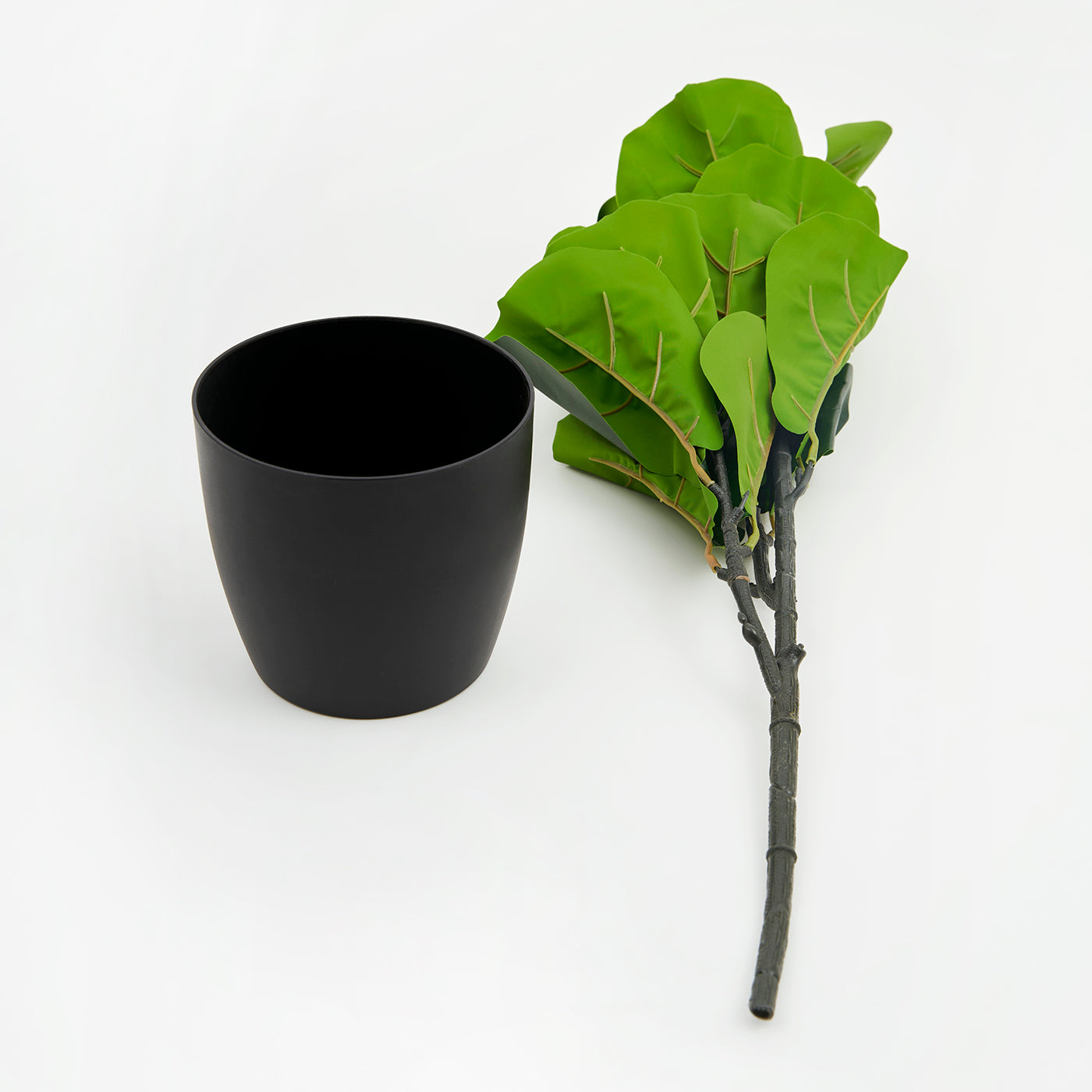 Artificial Fiddle-Leaf Fig Plant for Home and Office Decor Gifting Natural Looking Indoor and Outdoor Ornamental Plant for Interior Balcony Decoration (With Pot)