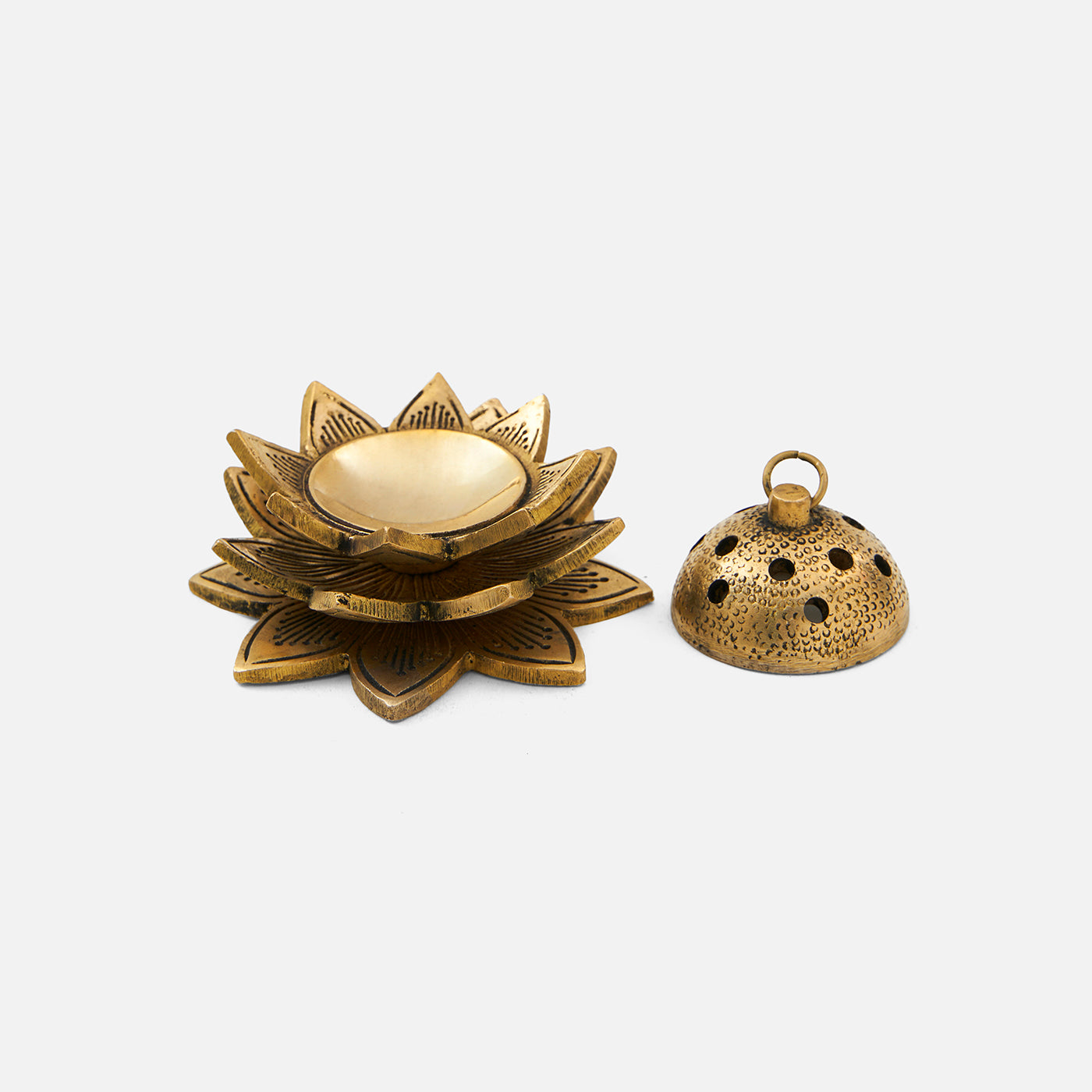 Brass Dhoop Dani & Agarbatti Stand