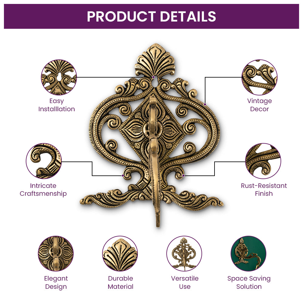 Brass Fleur Wall Hook