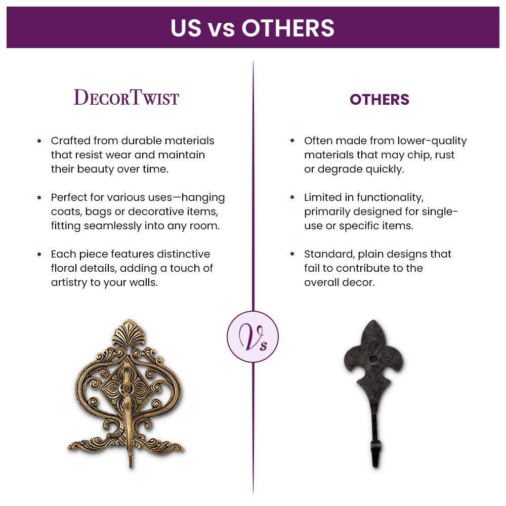 Brass Fleur Wall Hook