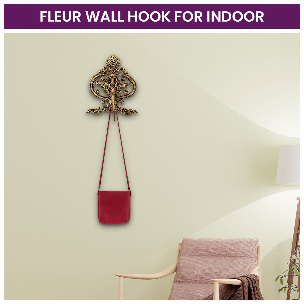 Brass Fleur Wall Hook