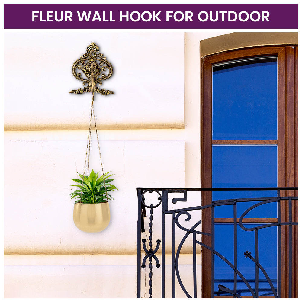 Brass Fleur Wall Hook
