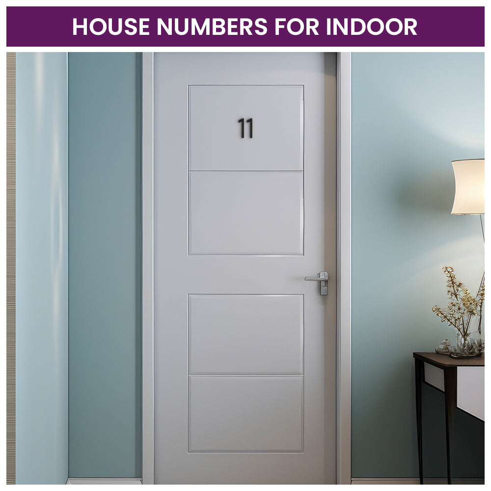 Modern Black House Numbers - AURELE 4"