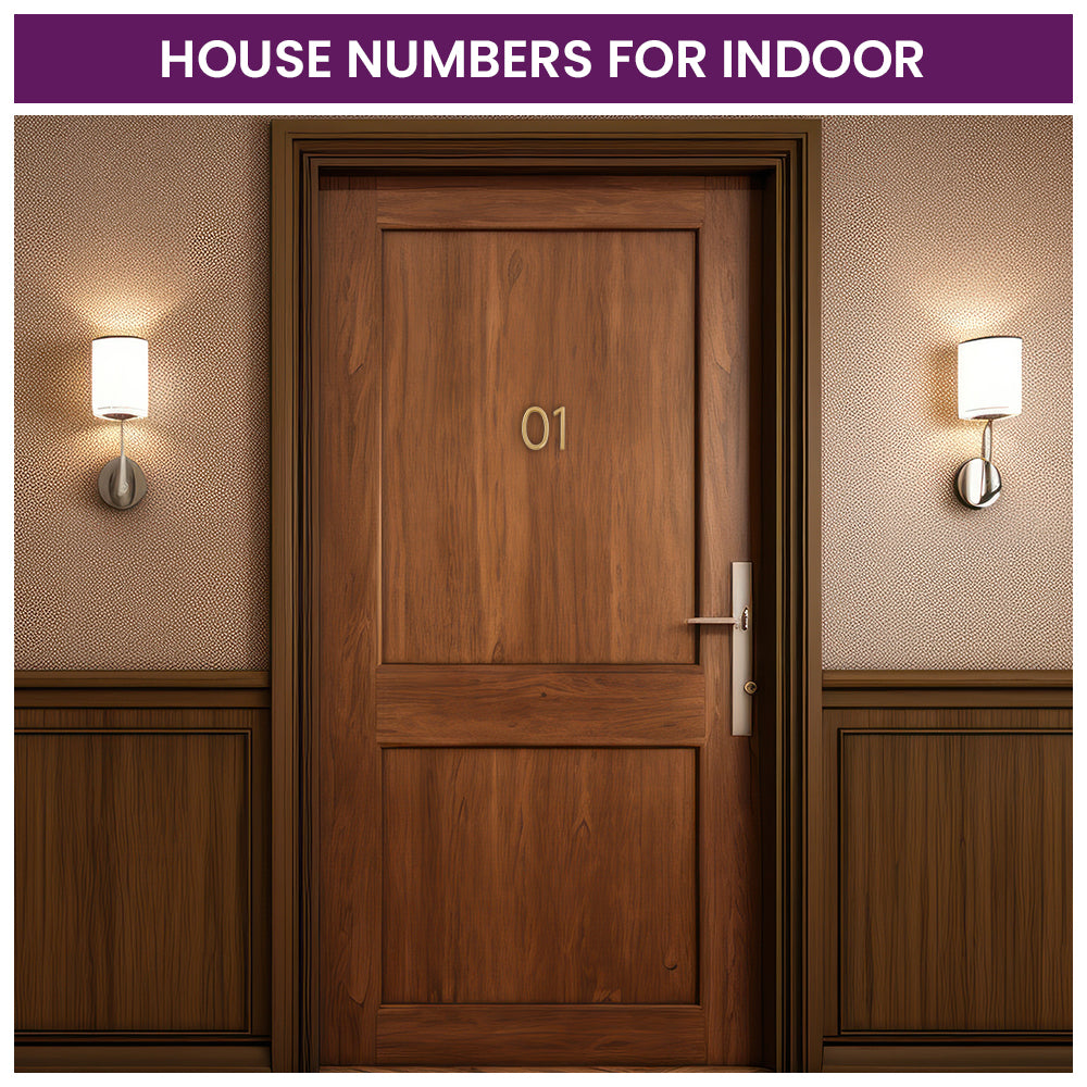 Modern Golden House Numbers - AURELE 4"
