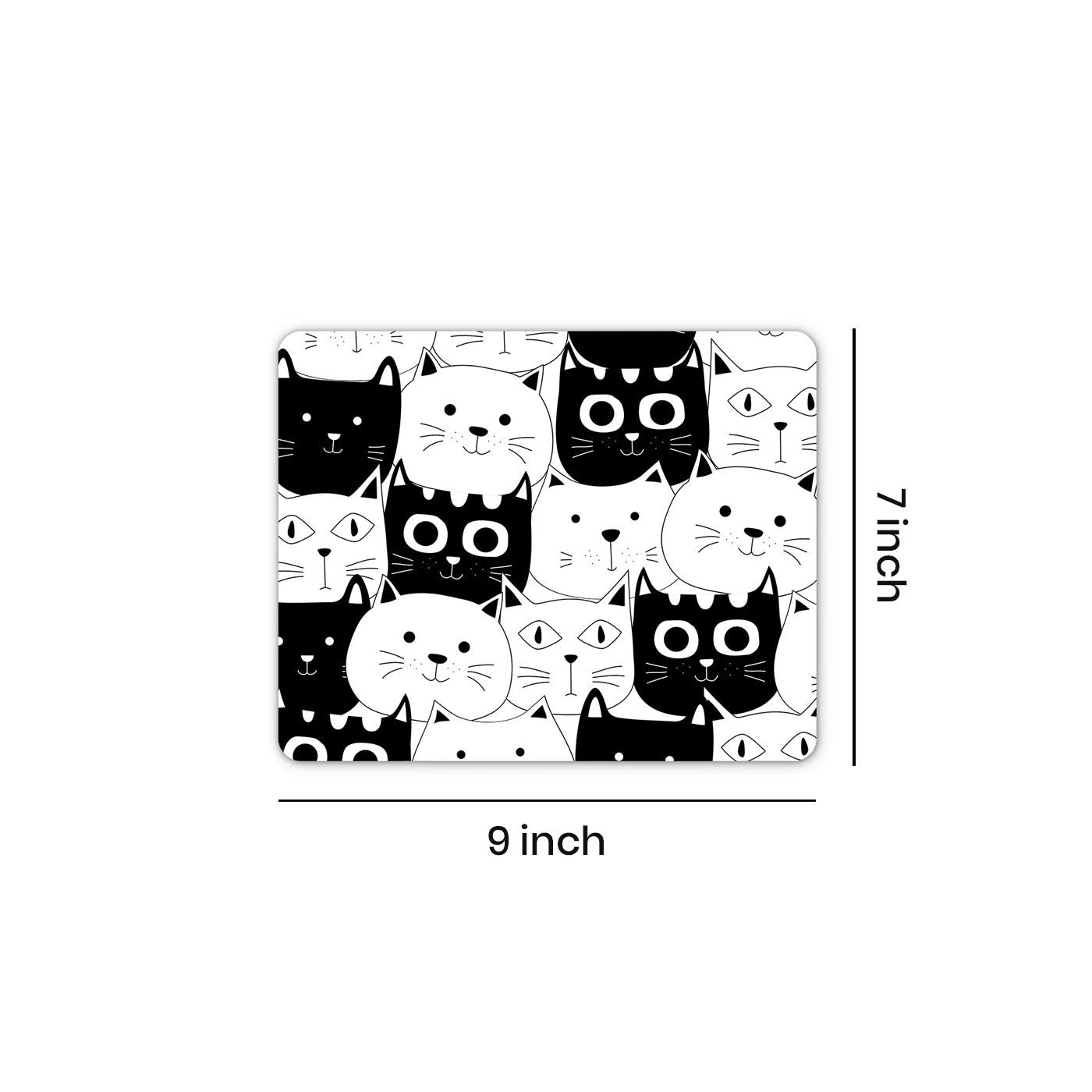 Katty Printed Mouse Pad Non-Slip Rubber Base Desk Mousepad for Laptop PC