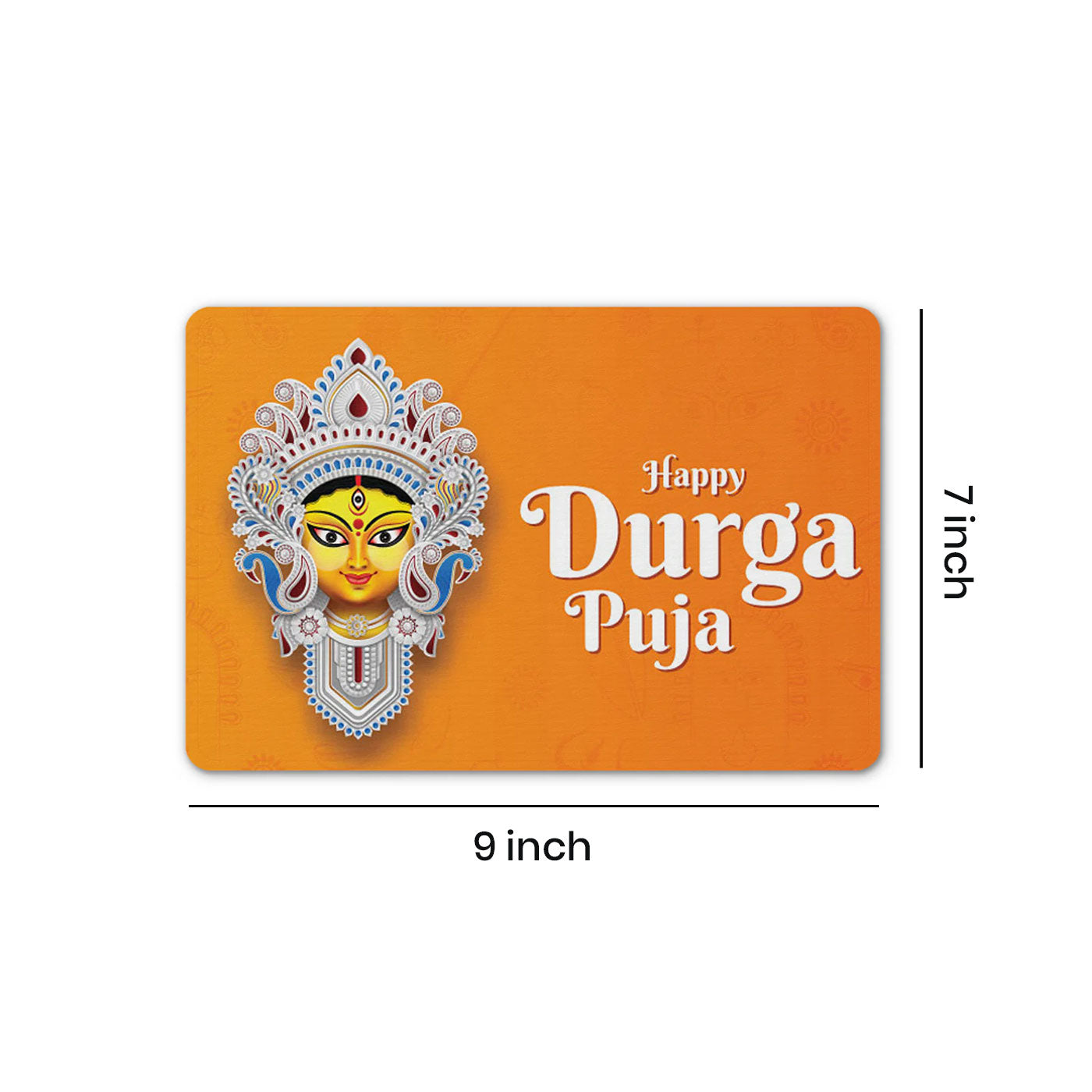 Durga Puja Printed Mouse Pad Non-Slip Spill-Resistant Mousepad with Special-Textured Surface for Laptop, Computer