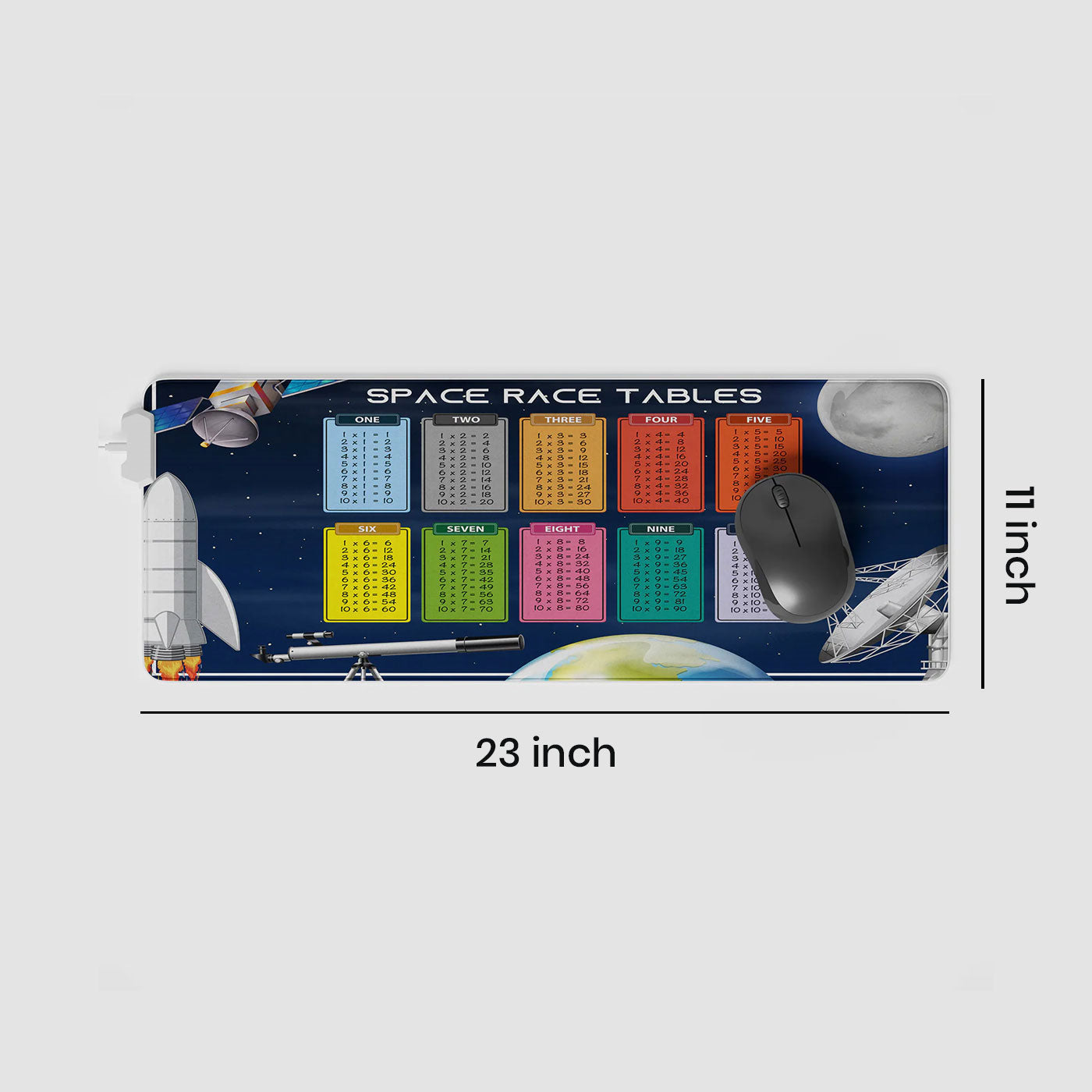 Table Printed Gaming Mouse Pad Large Extended Desk Mouse Pad Non-Slip Spill-Resistant Mousepad with Special-Textured Surface for Gamer Kids