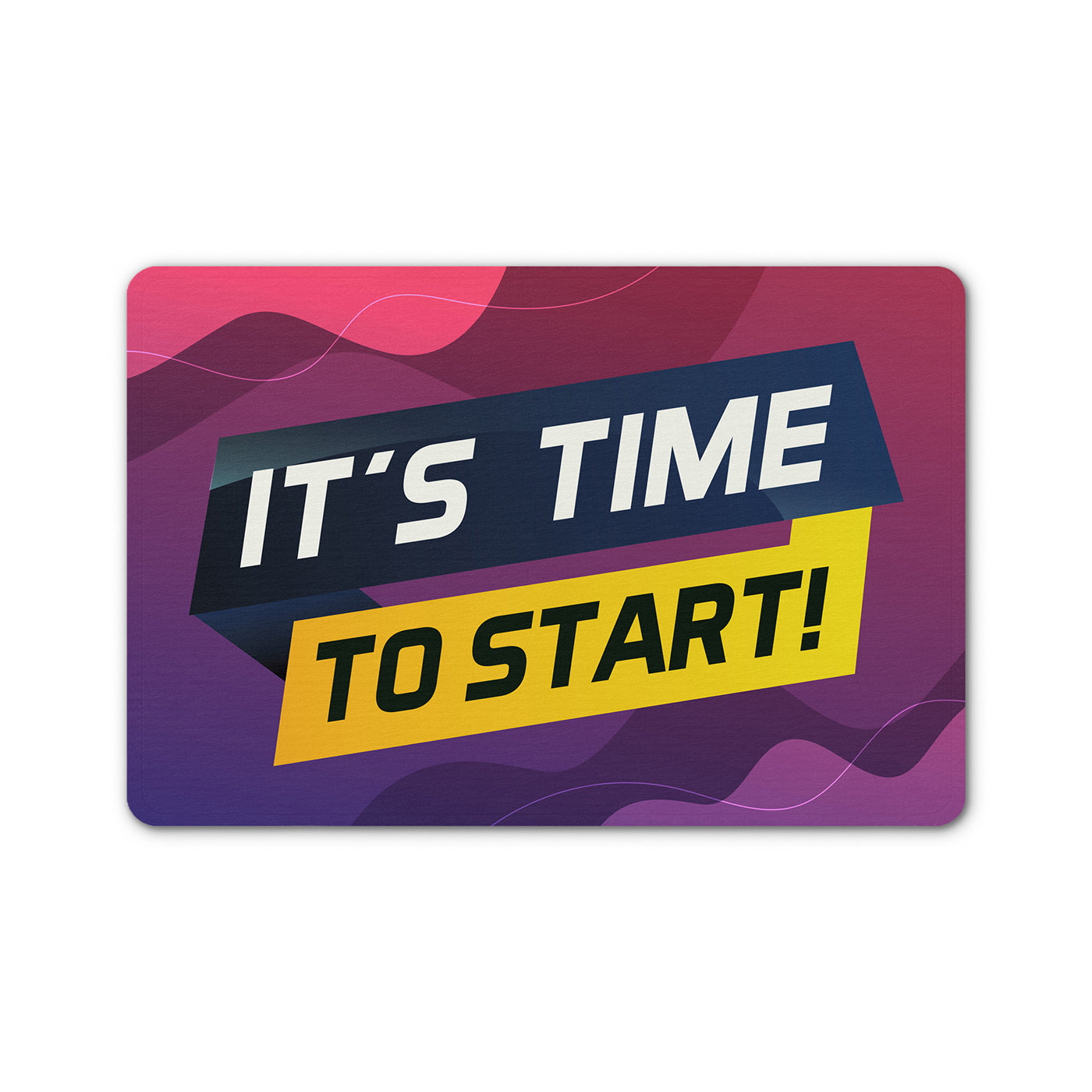 "It's Time To Start" Motivational Quotes Printed Mouse Pad Non-Slip Rubber Base Desk Mousepad for Laptop PC