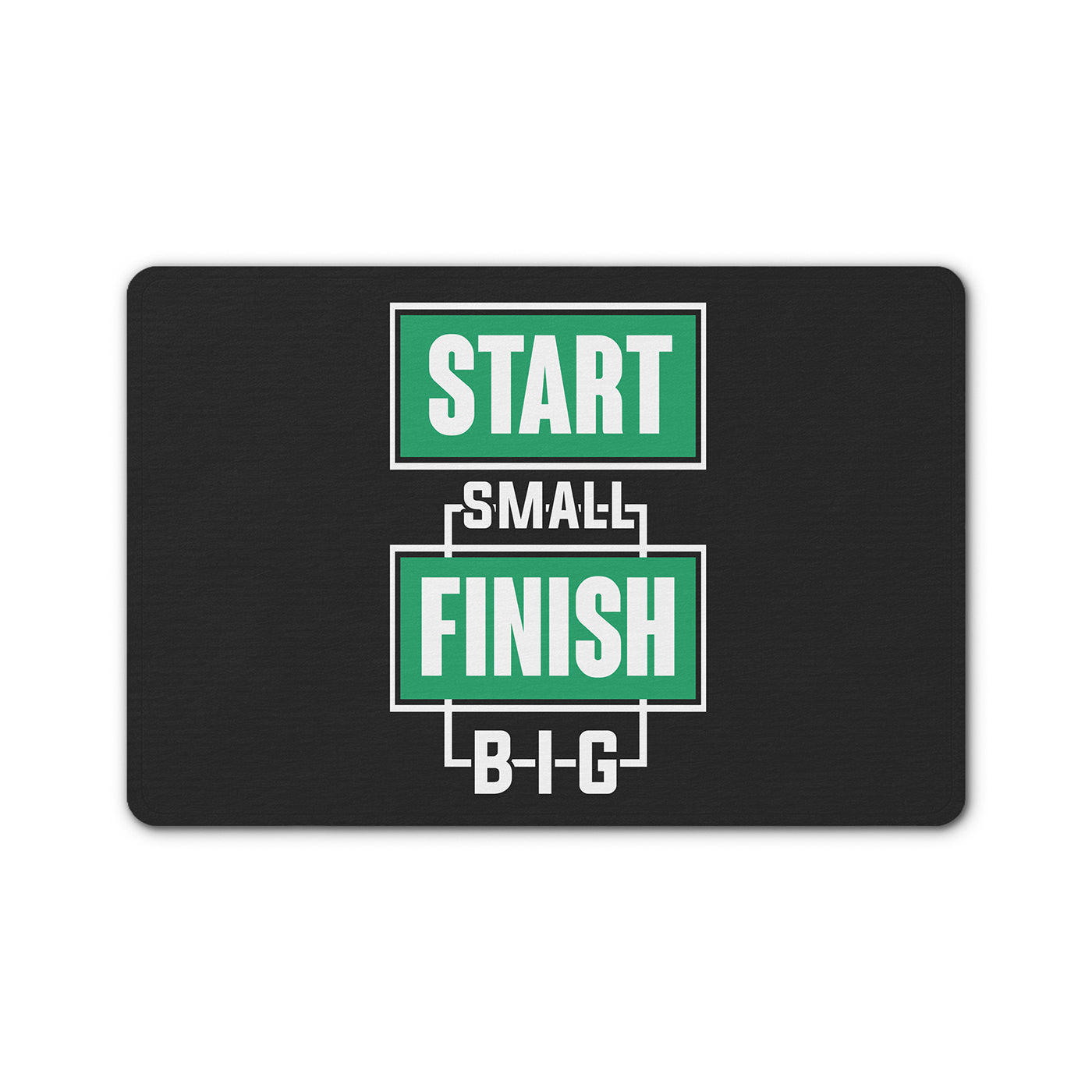 "Start Small Finish Big" Motivational Quotes Printed Mouse Pad Non-Slip Rubber Base Desk Mousepad for Laptop PC