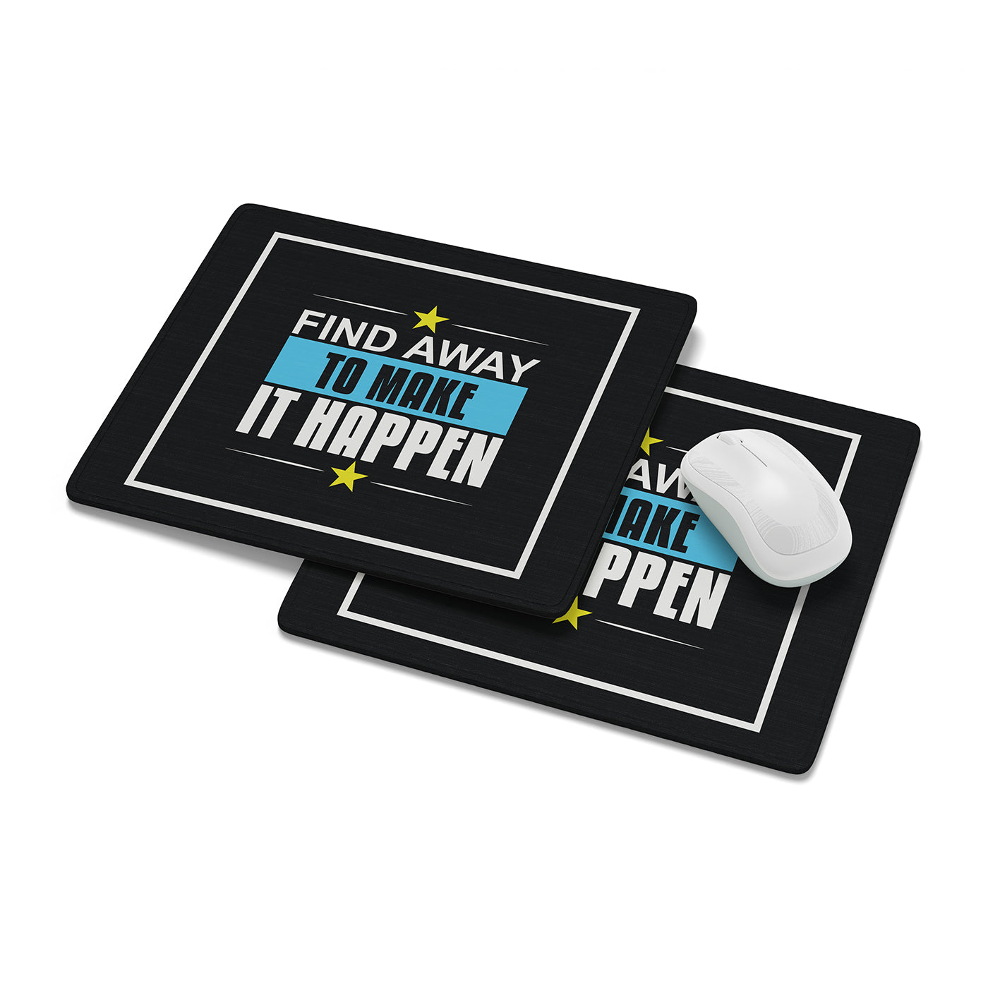 "Find Away To Make It Happen" Motivational Quotes Printed Mouse Pad Non-Slip Rubber Base Desk Mousepad for Laptop PC