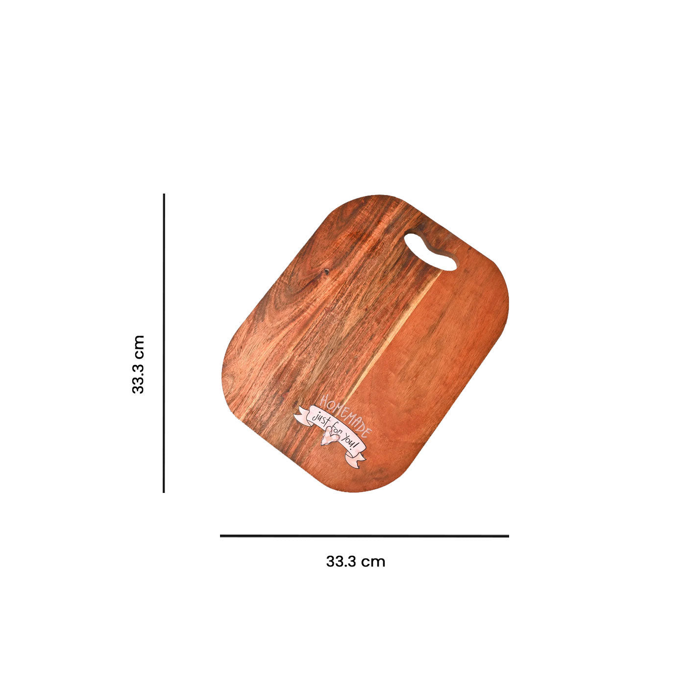 Wooden Chopping Board with Round Borders