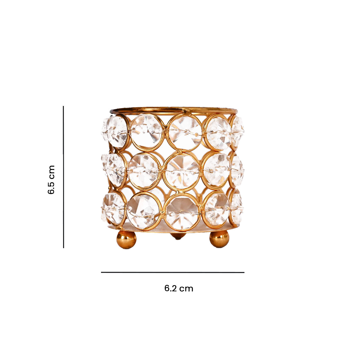 Glimmering Crystal Tea-Light Holder(Set of 2)